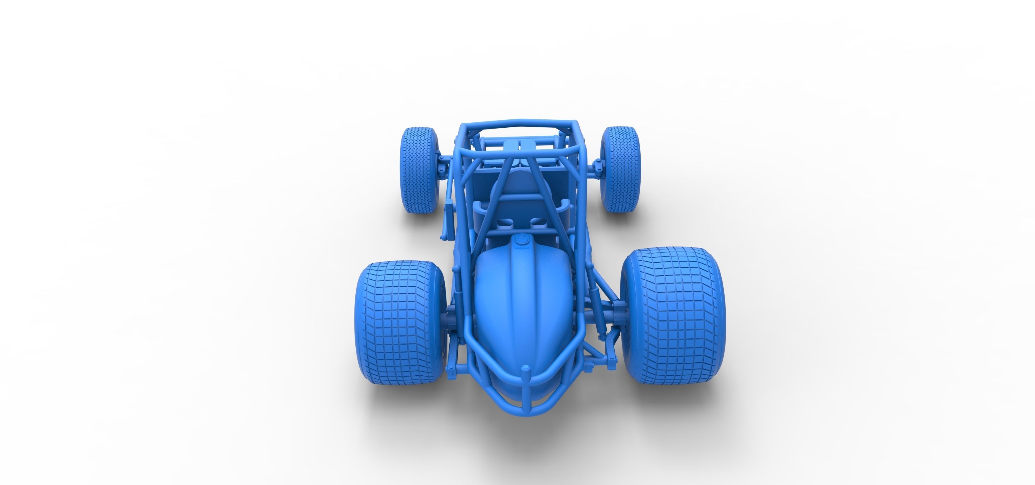 Vintage Sprint car Base Scale 1 to 25 3D print model_44