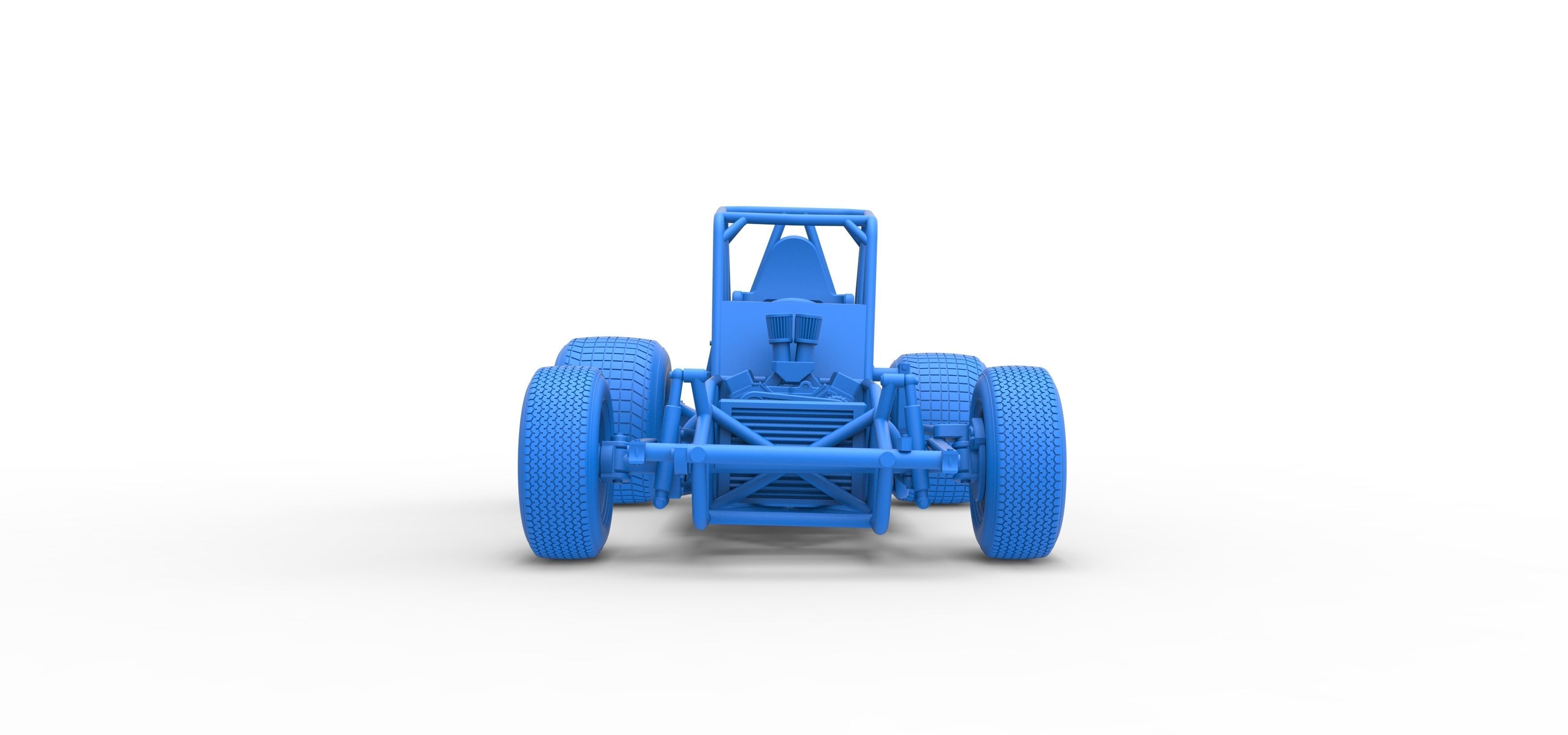 Vintage Sprint car Base Scale 1 to 25 3D print model_34