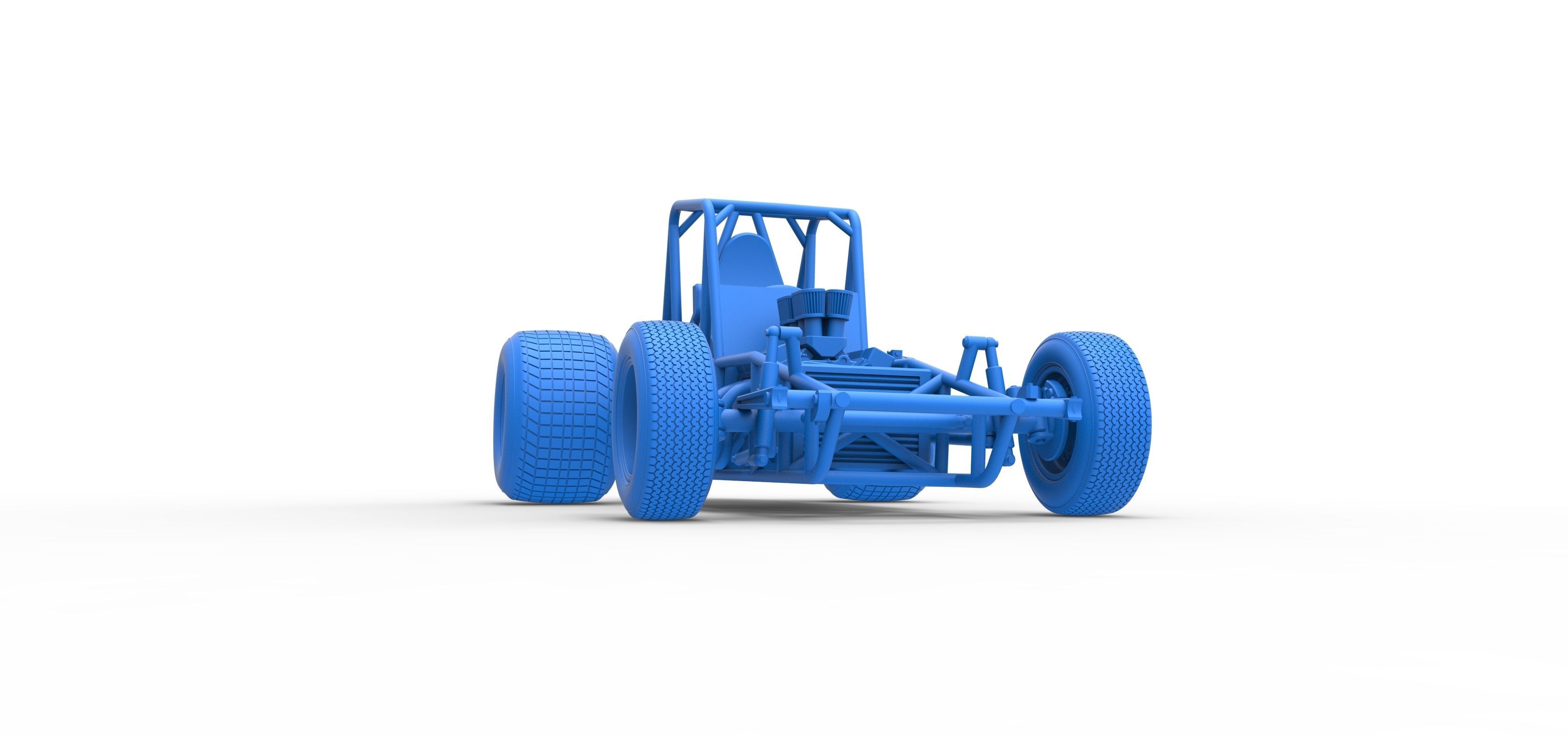 Vintage Sprint car Base Scale 1 to 25 3D print model_54