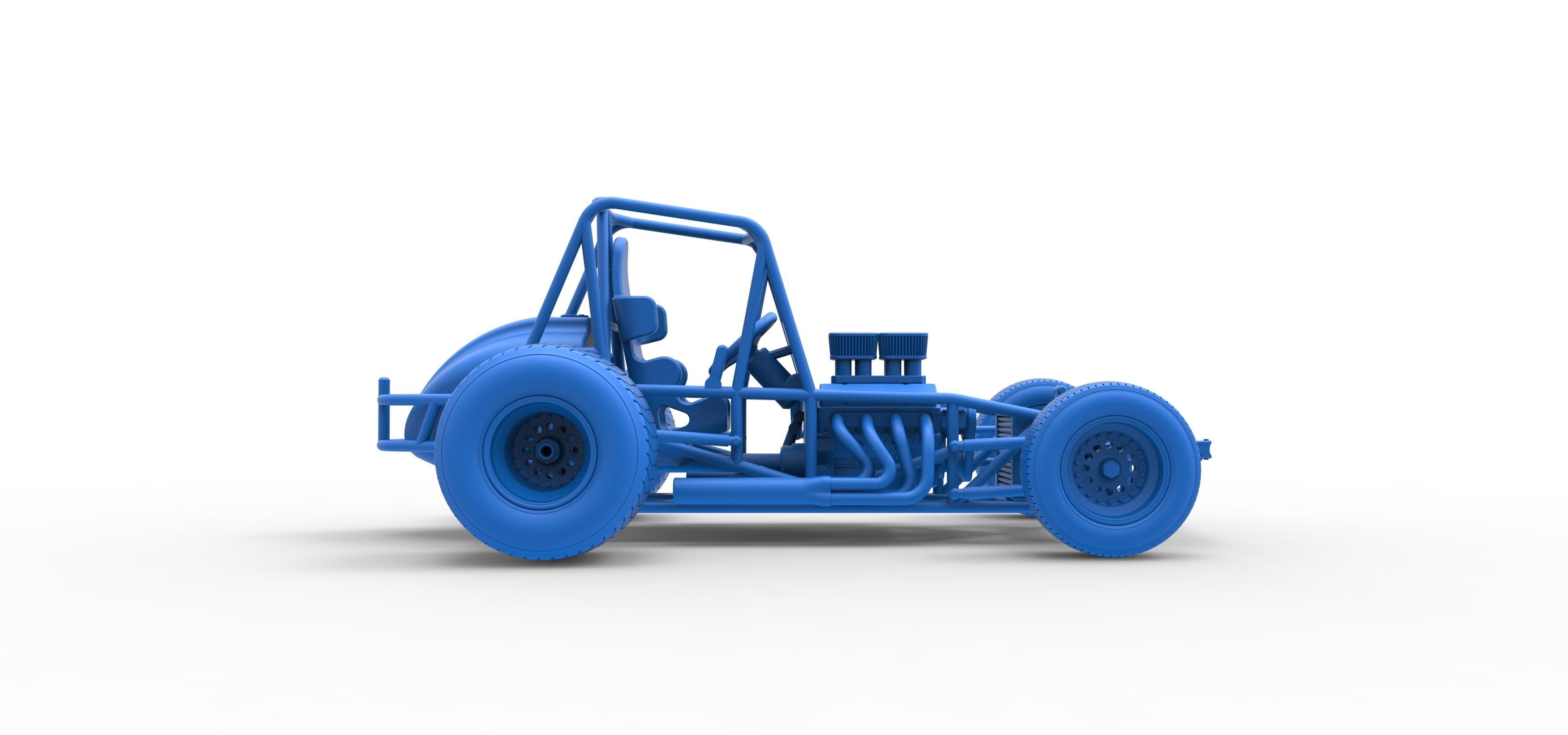 Vintage Sprint car Base Scale 1 to 25 3D print model_49