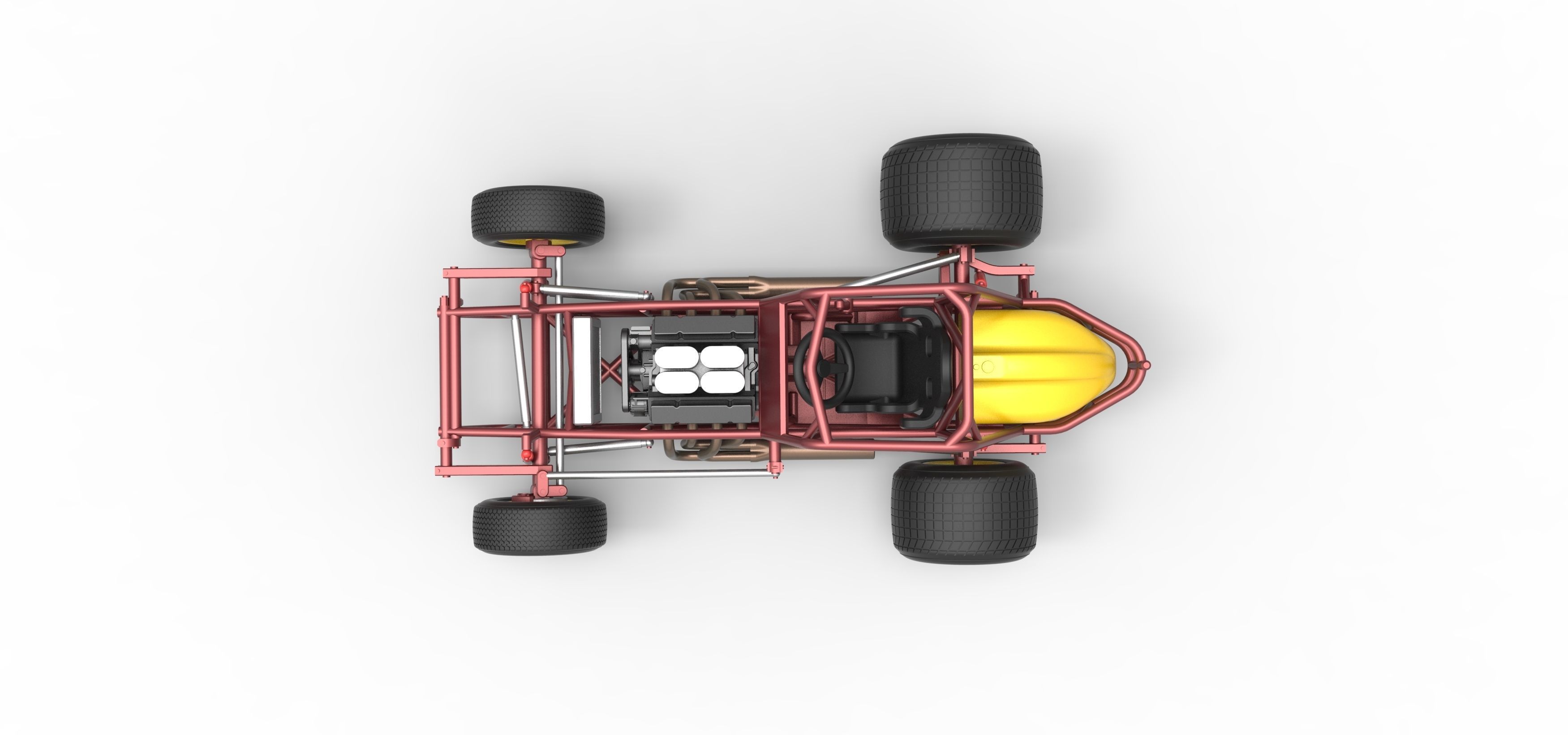 Vintage Sprint car Base Scale 1 to 25 3D print model_11