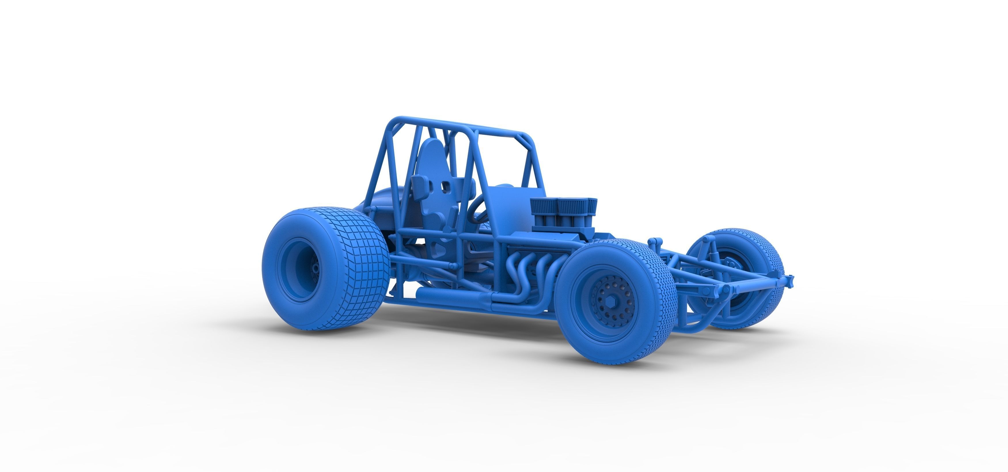 Vintage Sprint car Base Scale 1 to 25 3D print model_52