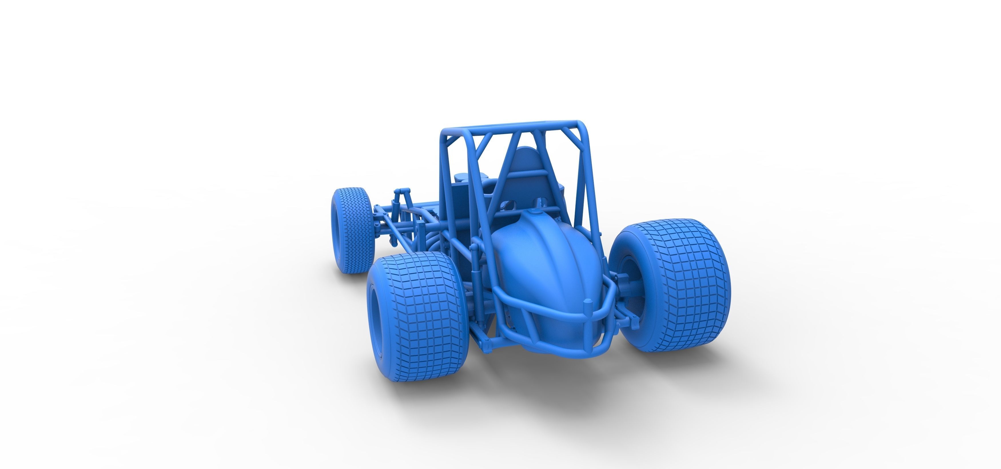 Vintage Sprint car Base Scale 1 to 25 3D print model_41