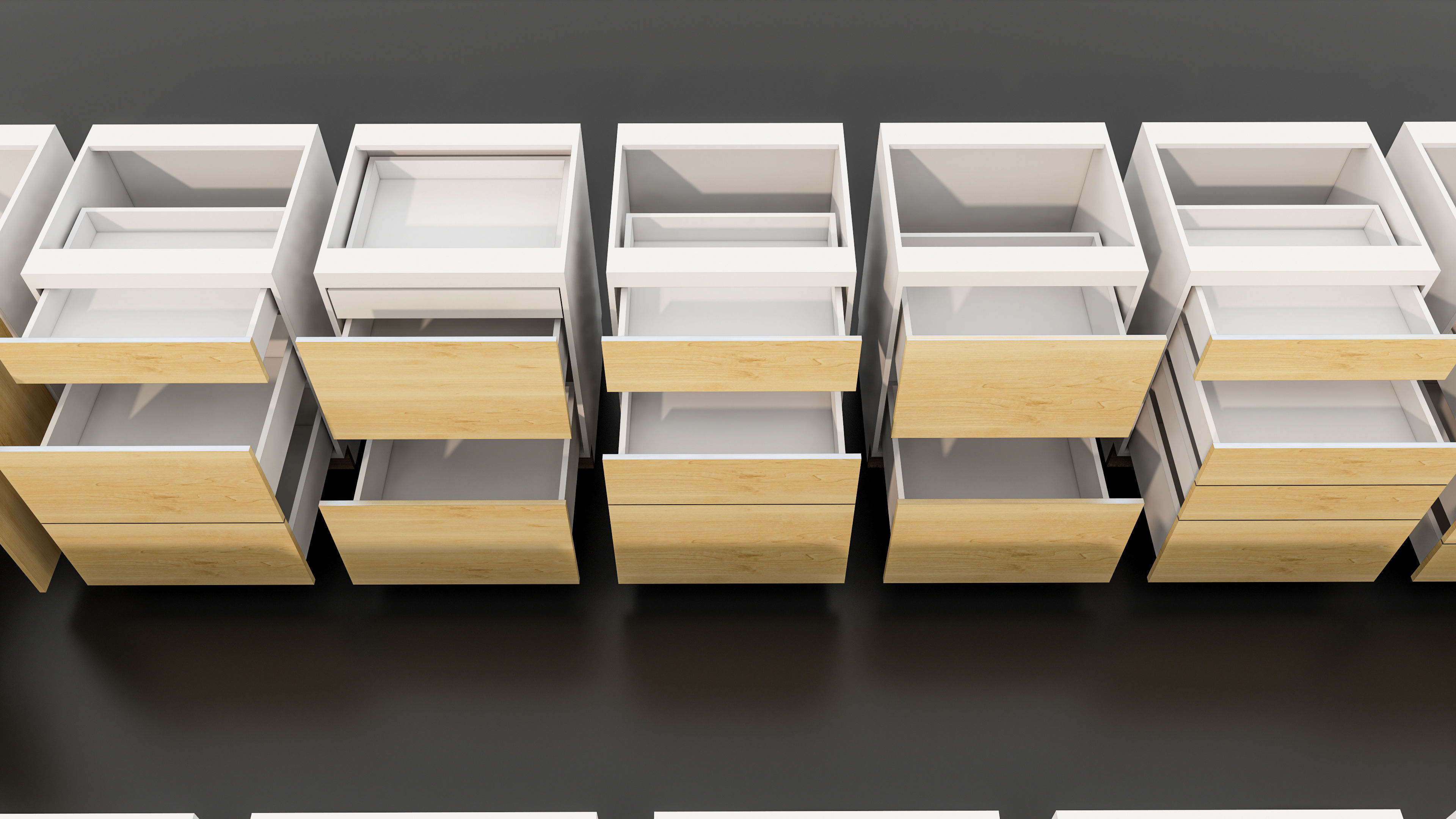 Kitchens and closets library of dynamic blocks Kitchen cabinet Low-poly 3D model_13