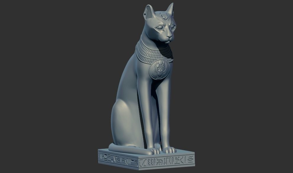 Egyptian Cat Goddess Bastet stl 3d printable model  3D print model_9