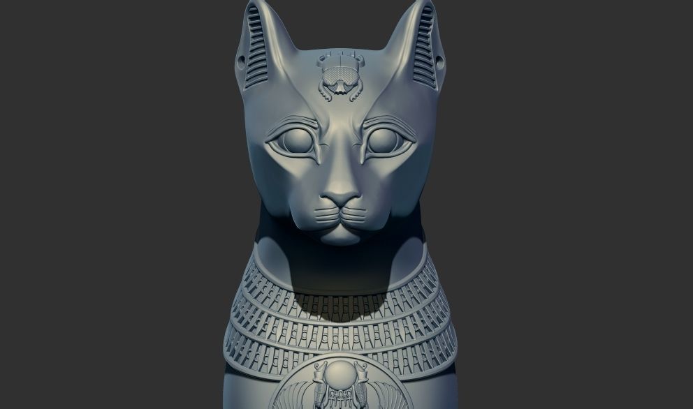 Egyptian Cat Goddess Bastet stl 3d printable model  3D print model_3