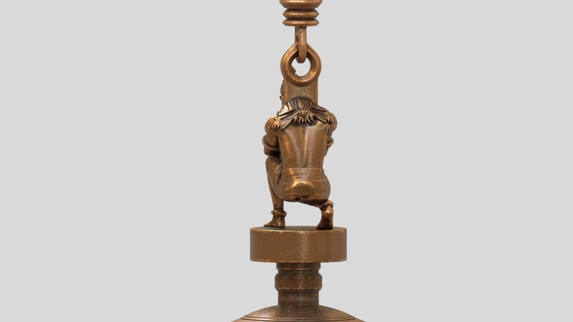 lord hanuman bell 3D model_5