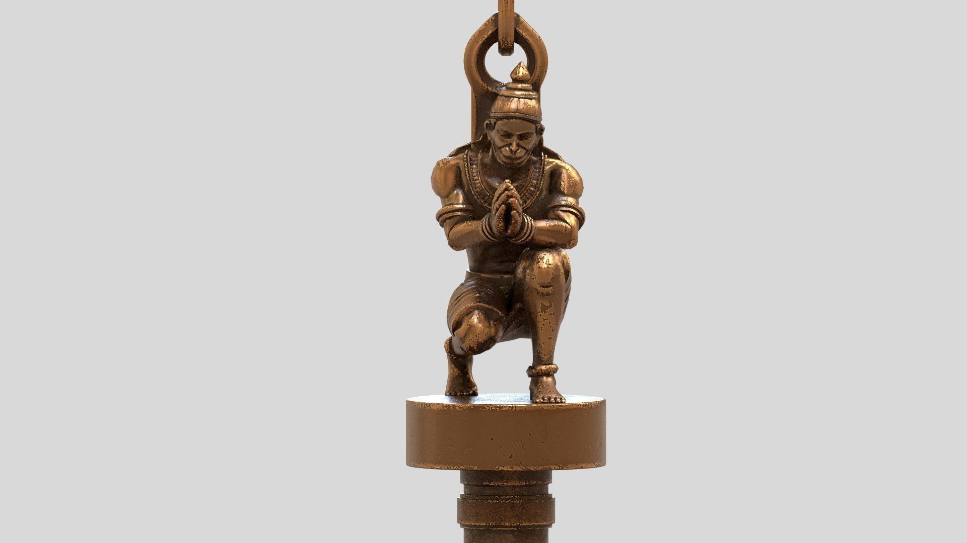 lord hanuman bell 3D model_3