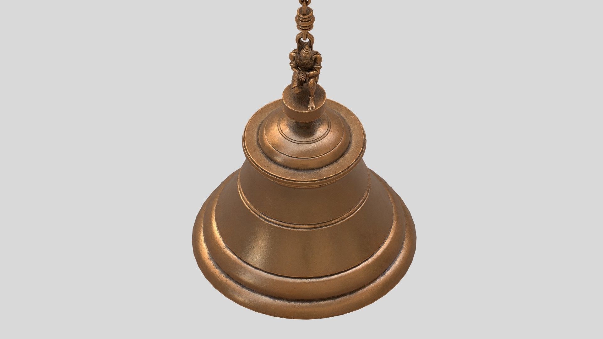 lord hanuman bell 3D model_6