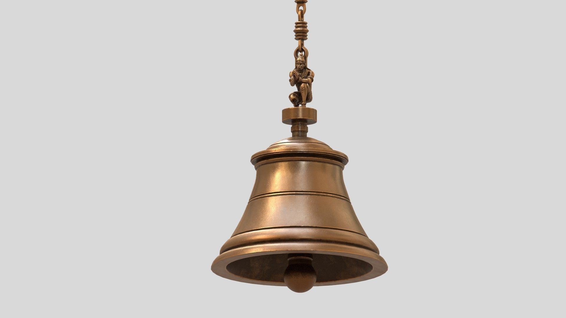 lord hanuman bell 3D model_8