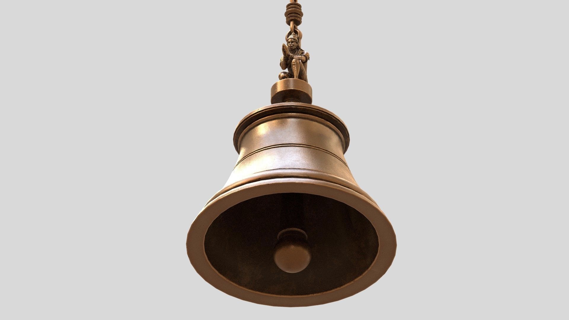 lord hanuman bell 3D model_7