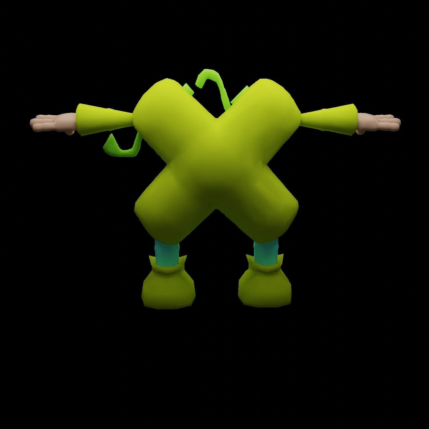 X- Alphabet Lore 3D 3D model_2
