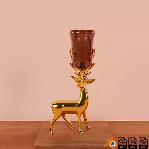 The Mystic Deer Candle Decor