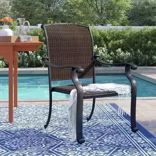 Harland Aluminum Outdoor Stackable Dining Armchair