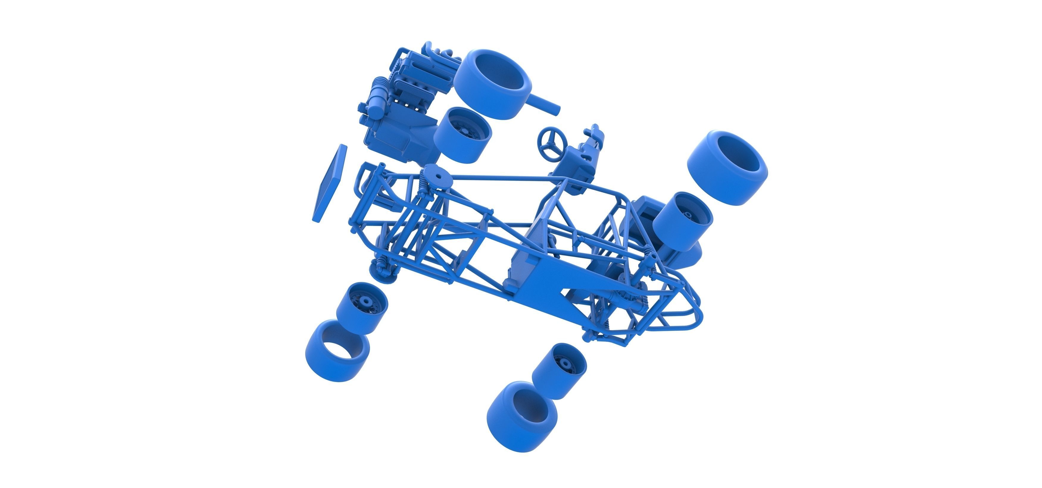 Pavement Sprint car Base Scale 1 to 25 3D print model_57