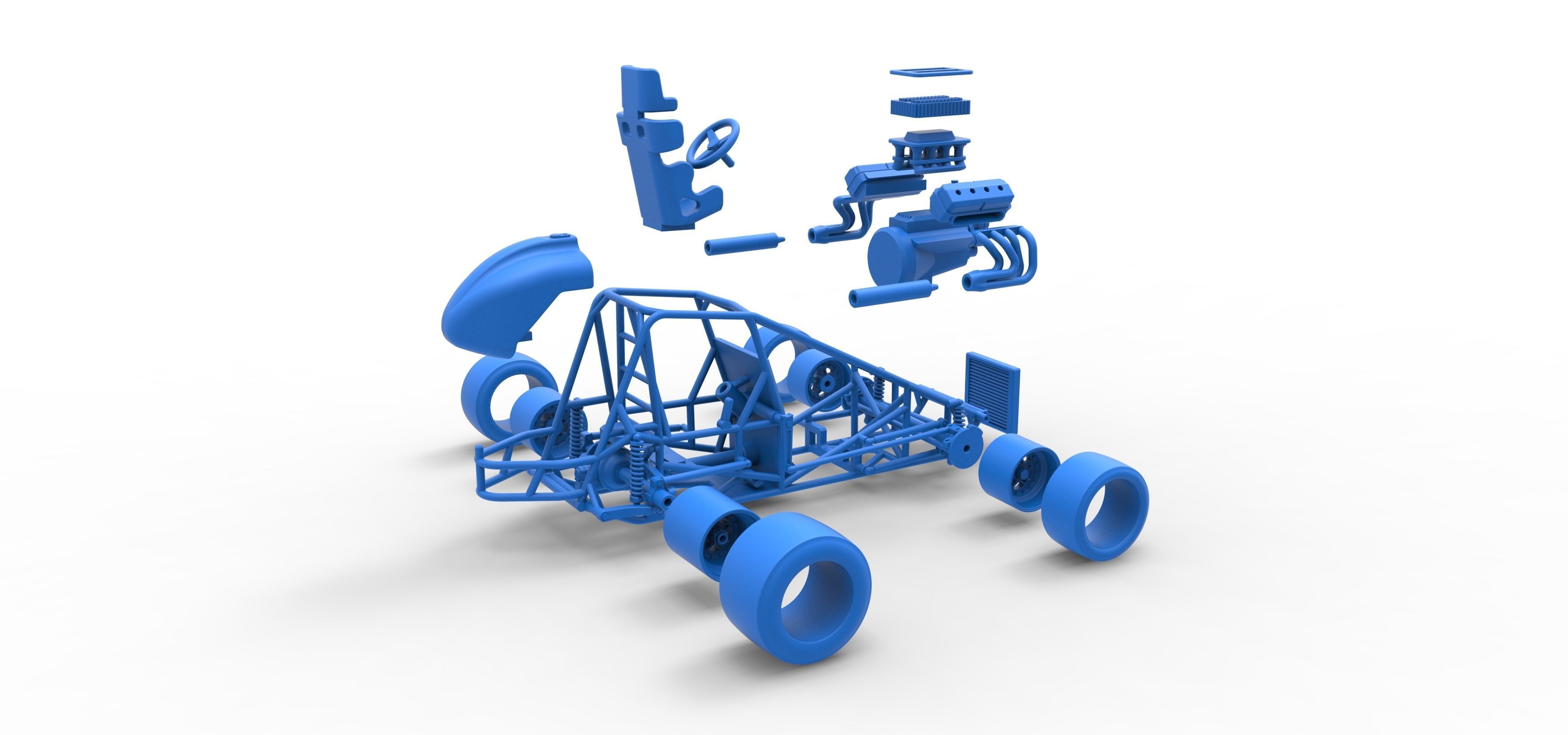 Pavement Sprint car Base Scale 1 to 25 3D print model_63