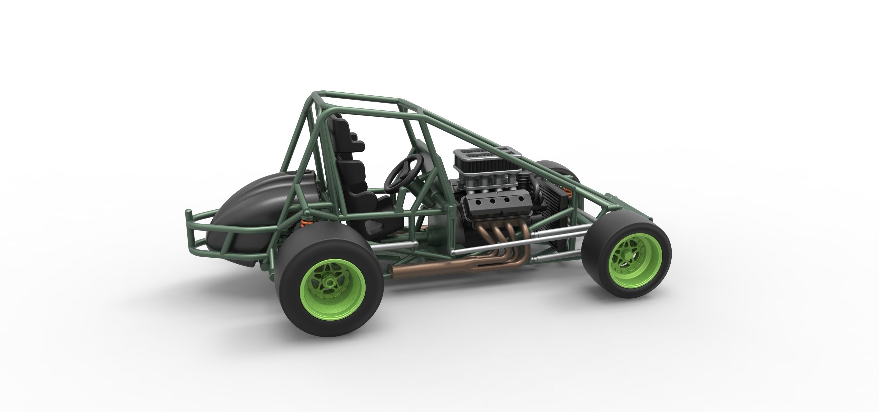 Pavement Sprint car Base Scale 1 to 25 3D print model_20