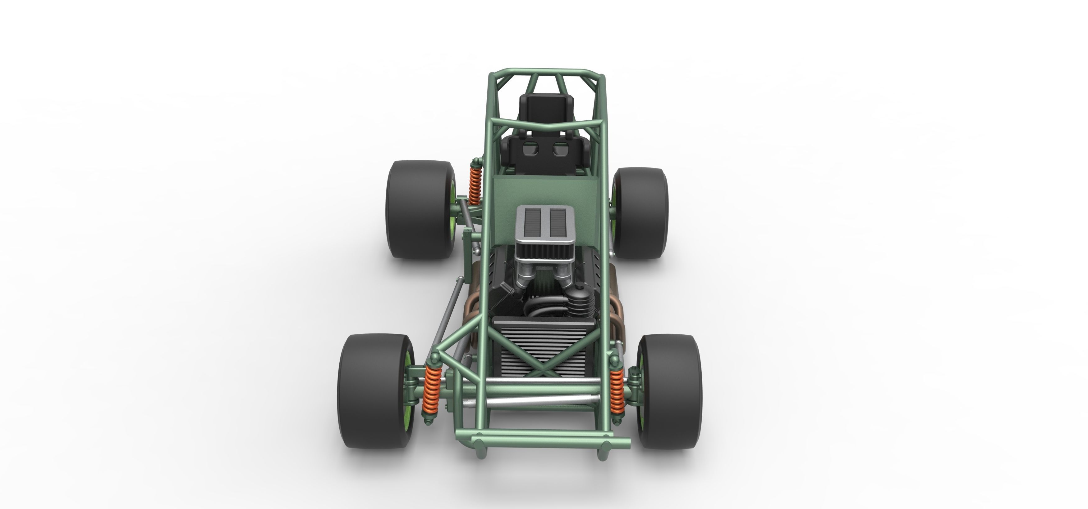 Pavement Sprint car Base Scale 1 to 25 3D print model_8