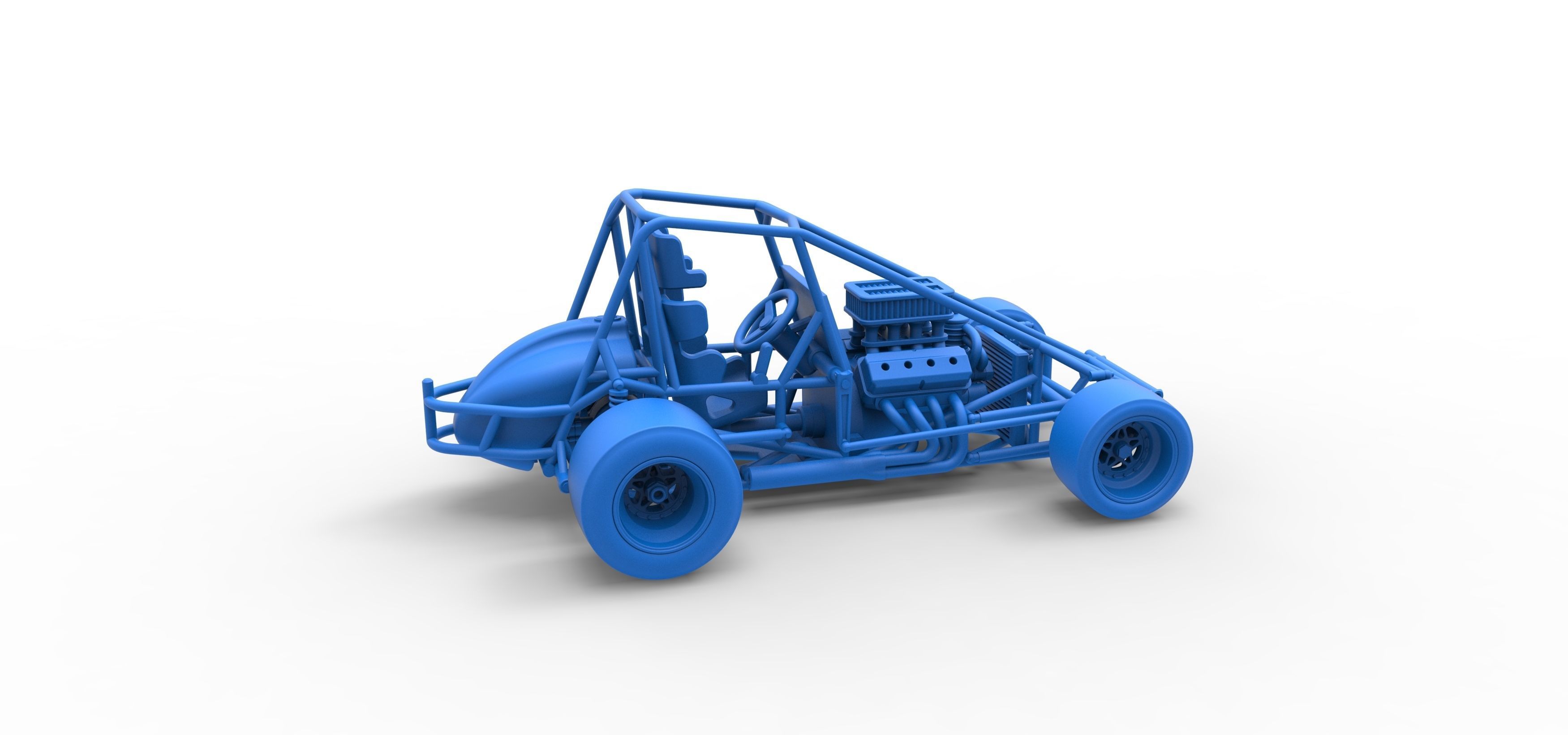 Pavement Sprint car Base Scale 1 to 25 3D print model_47