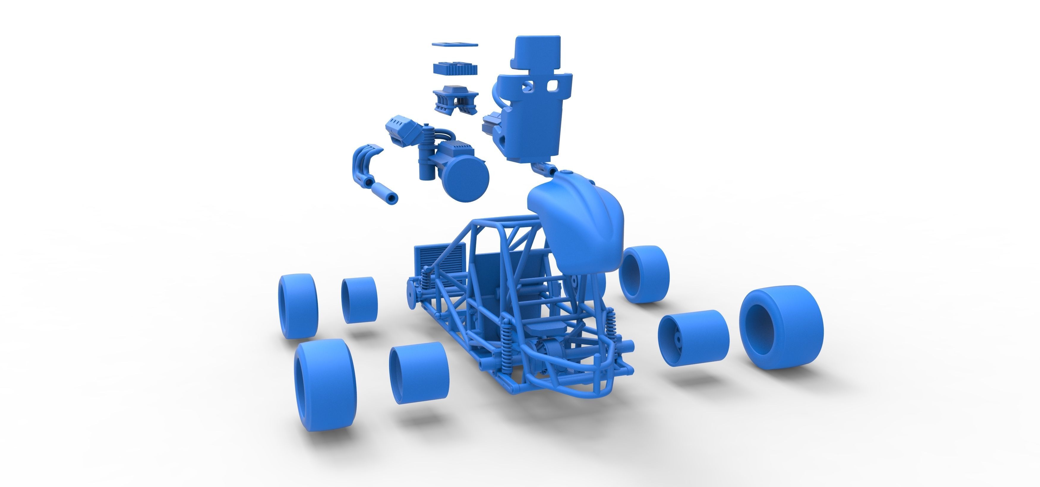 Pavement Sprint car Base Scale 1 to 25 3D print model_62