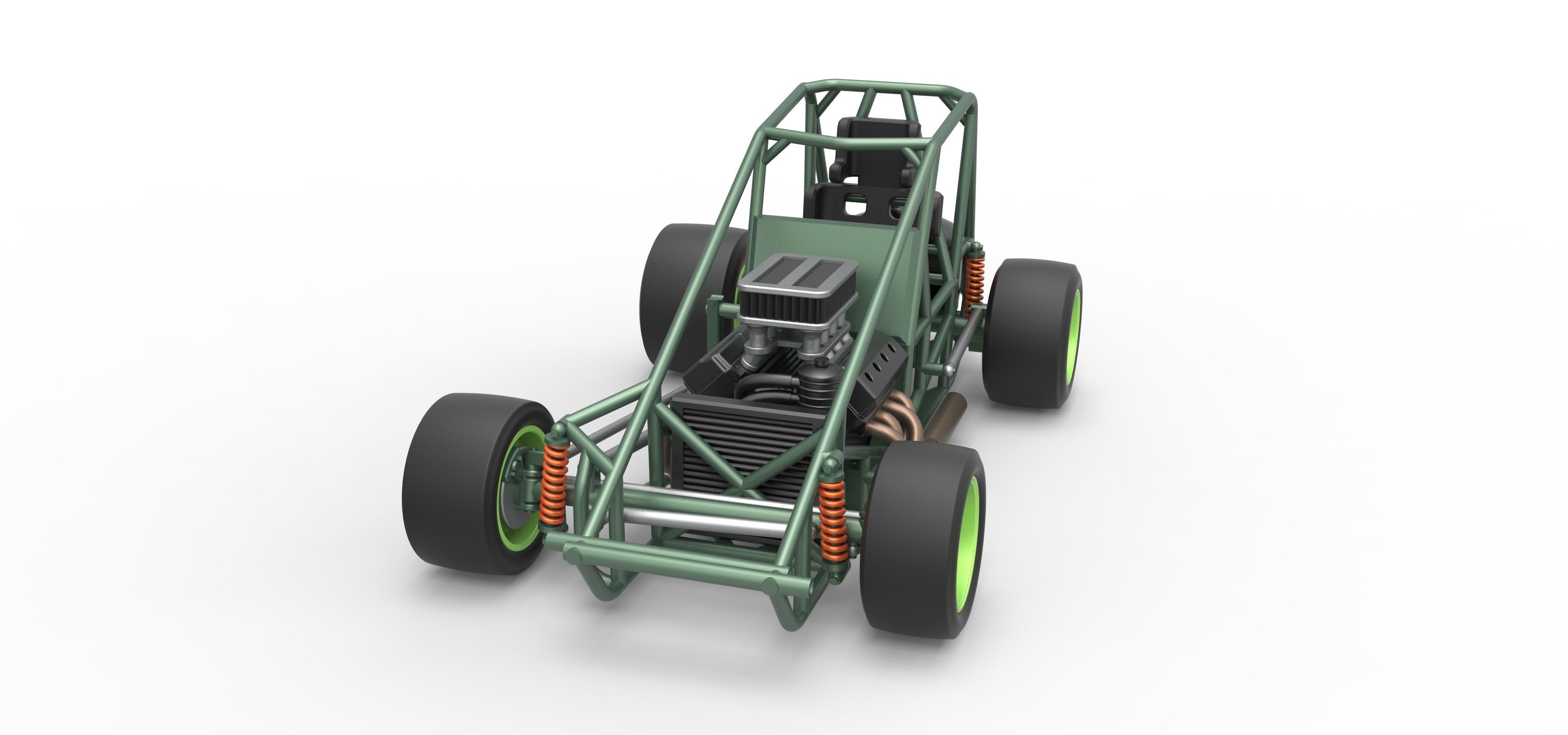 Pavement Sprint car Base Scale 1 to 25 3D print model_5