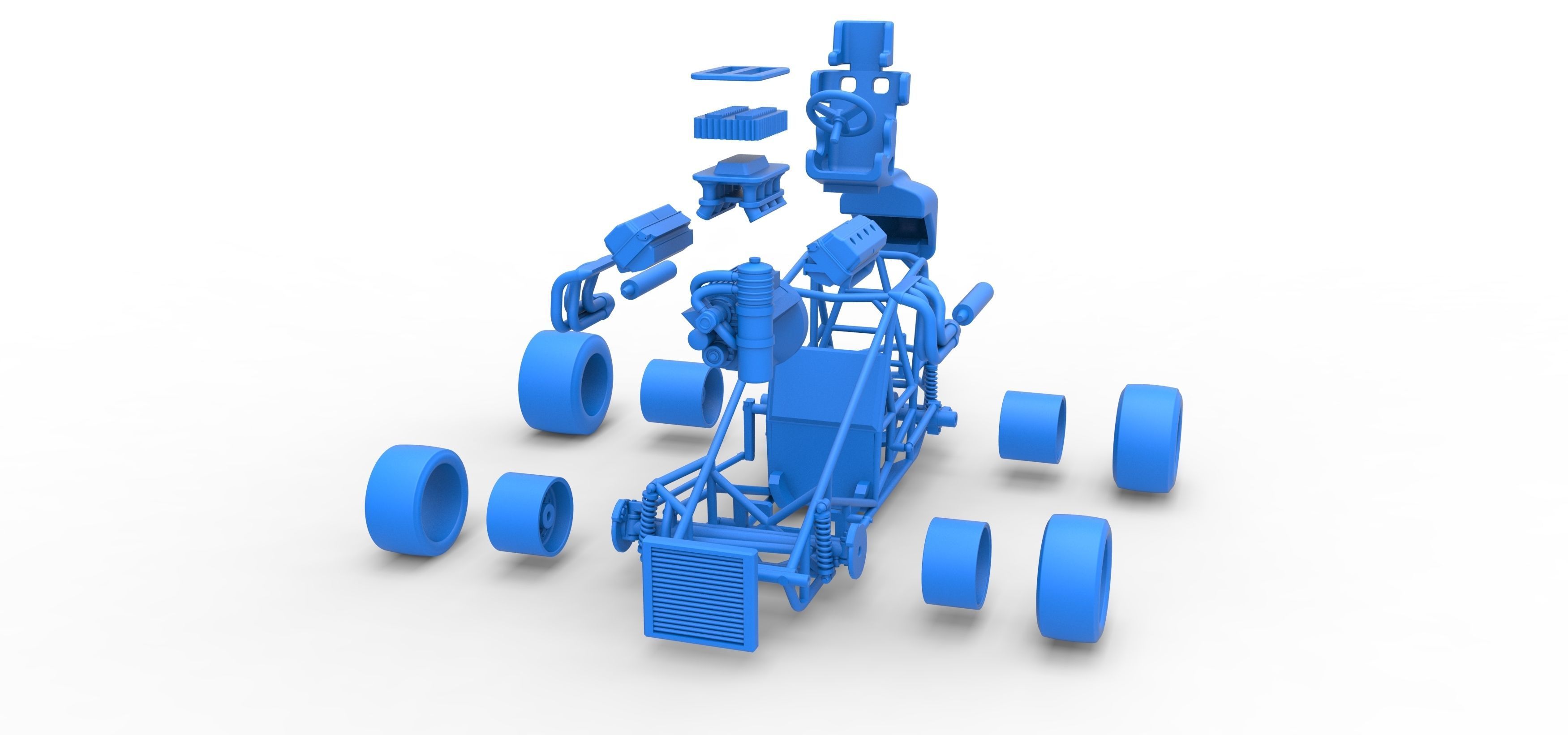 Pavement Sprint car Base Scale 1 to 25 3D print model_58