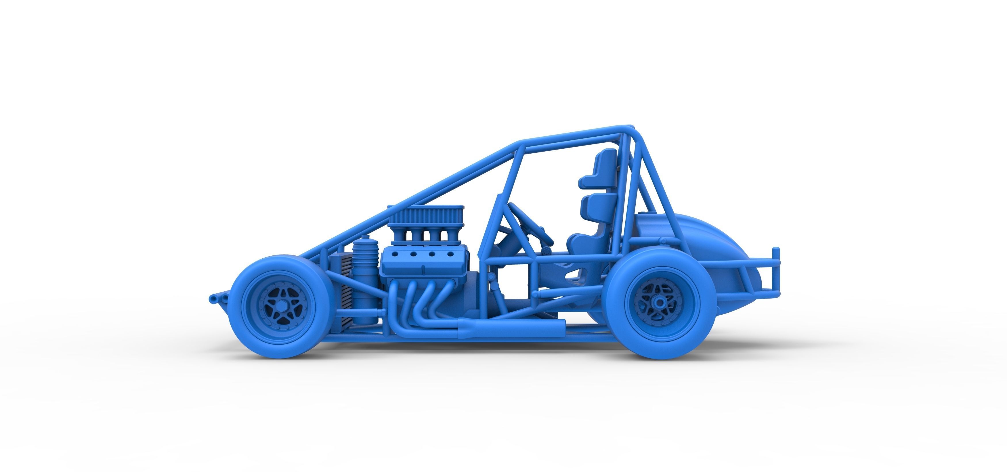 Pavement Sprint car Base Scale 1 to 25 3D print model_36