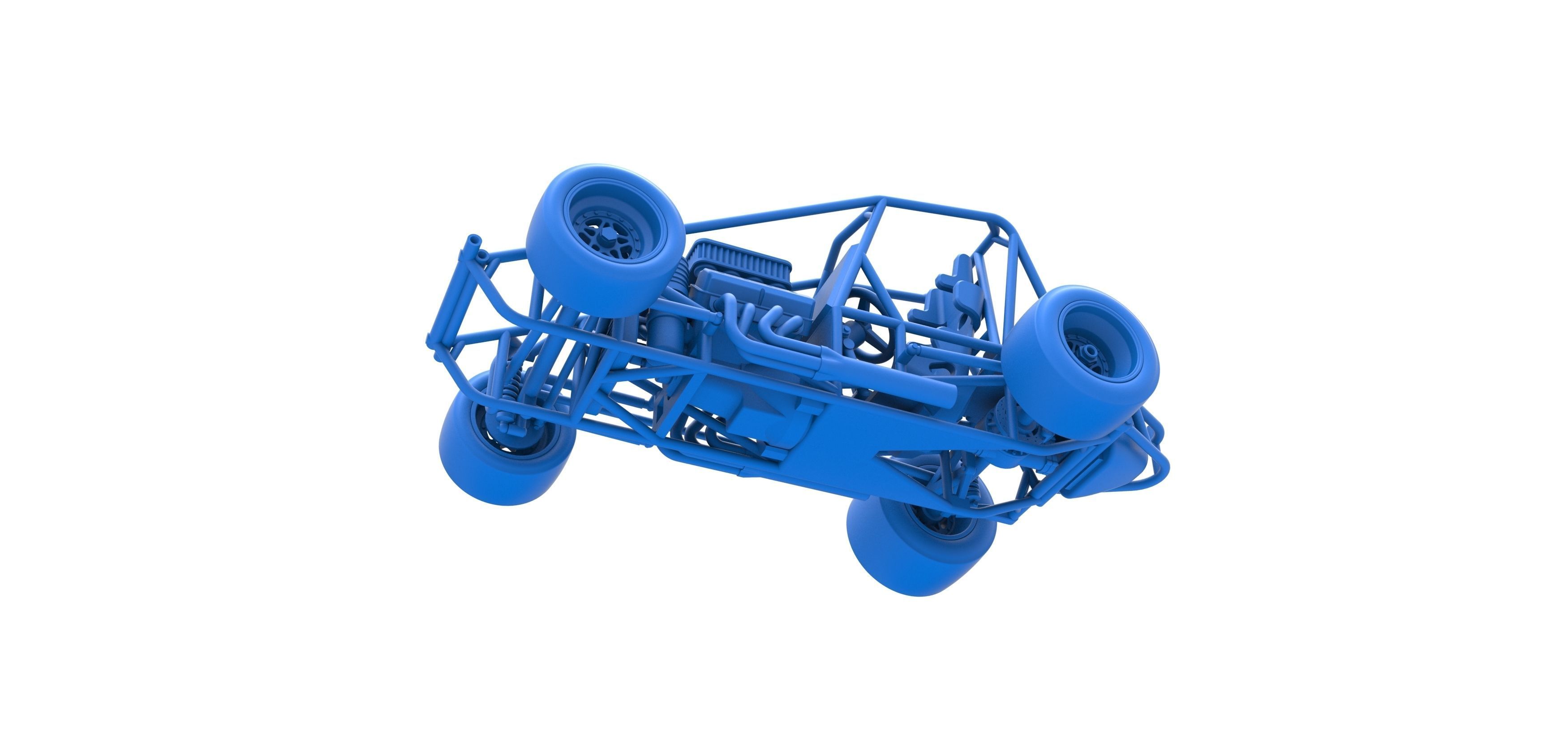 Pavement Sprint car Base Scale 1 to 25 3D print model_30