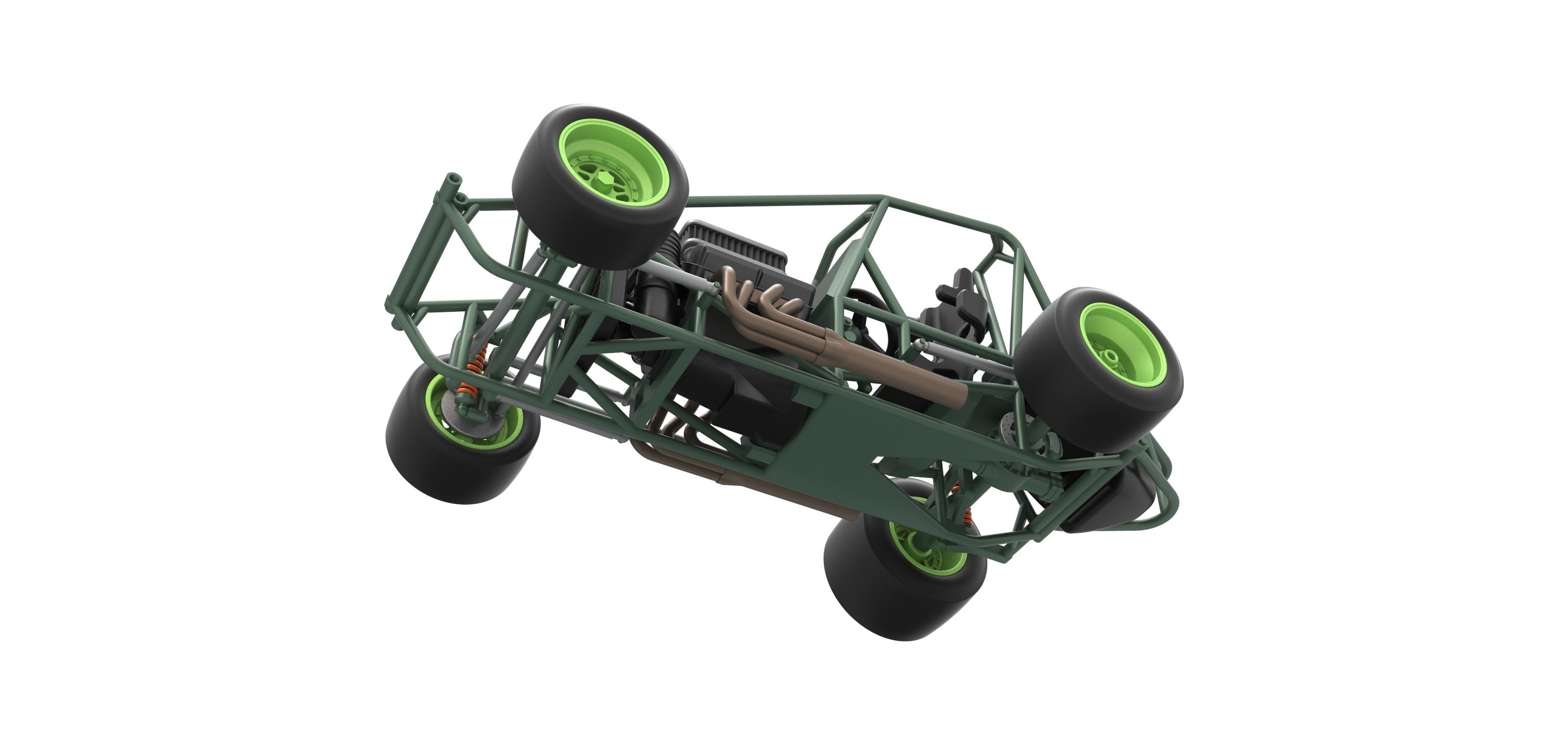 Pavement Sprint car Base Scale 1 to 25 3D print model_3