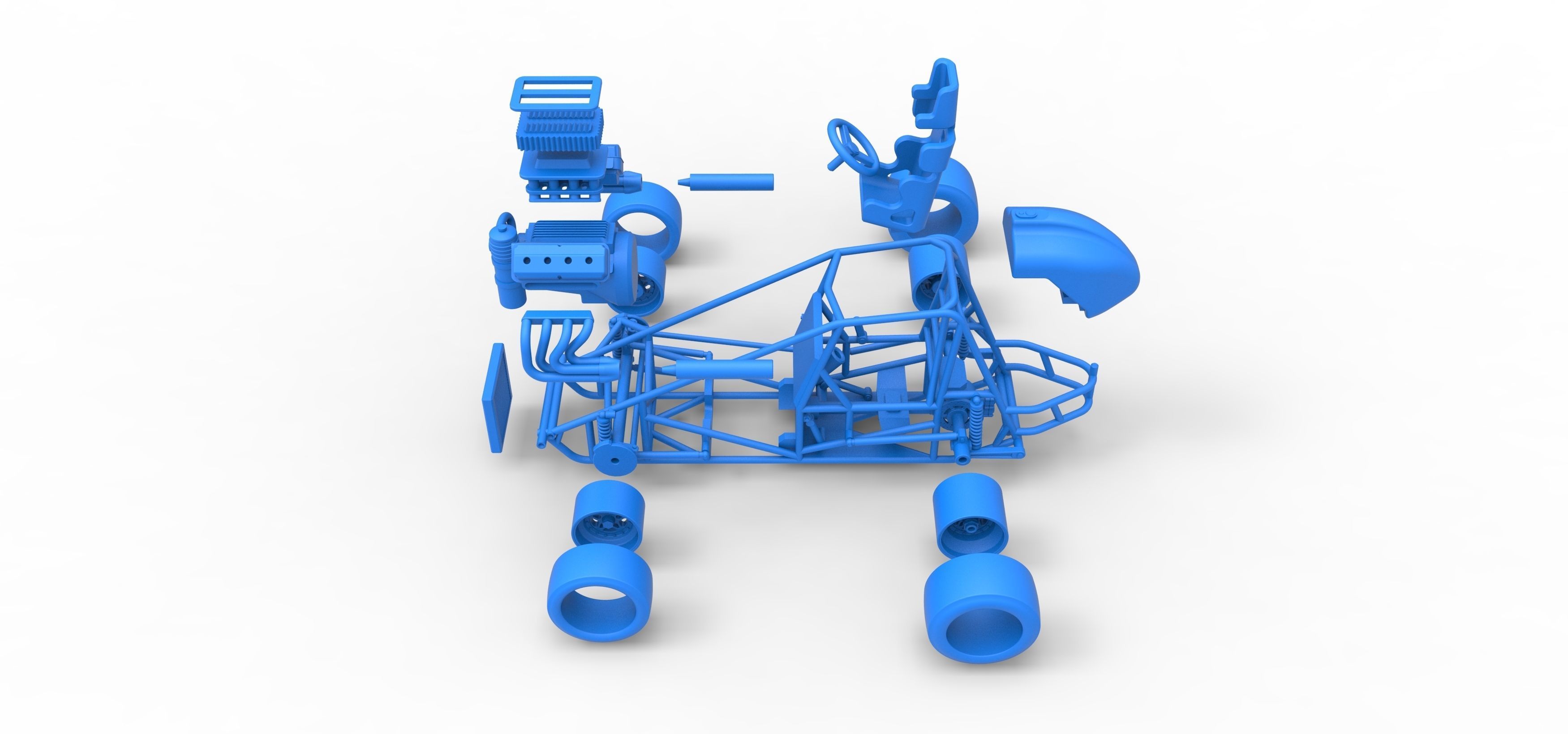 Pavement Sprint car Base Scale 1 to 25 3D print model_60