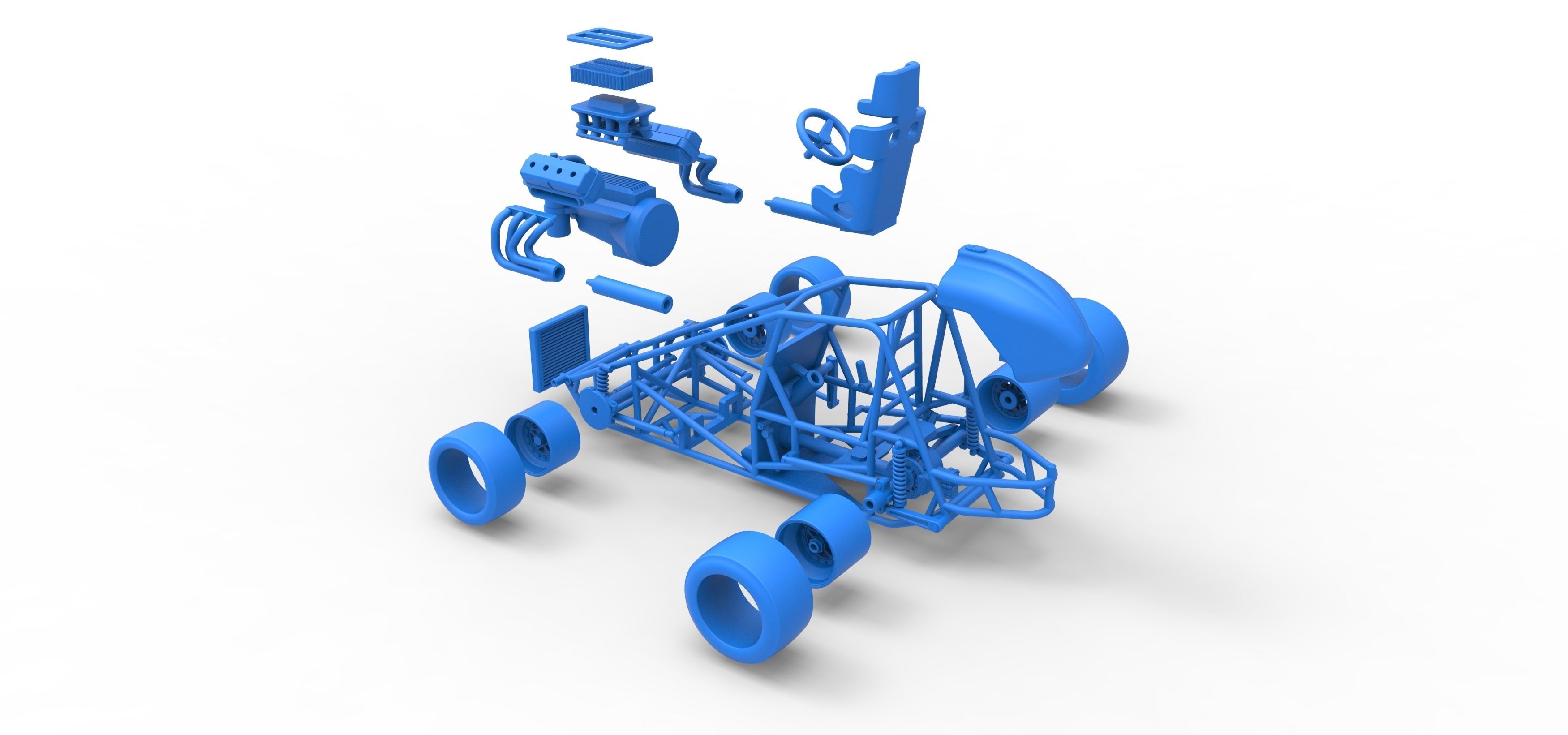 Pavement Sprint car Base Scale 1 to 25 3D print model_61