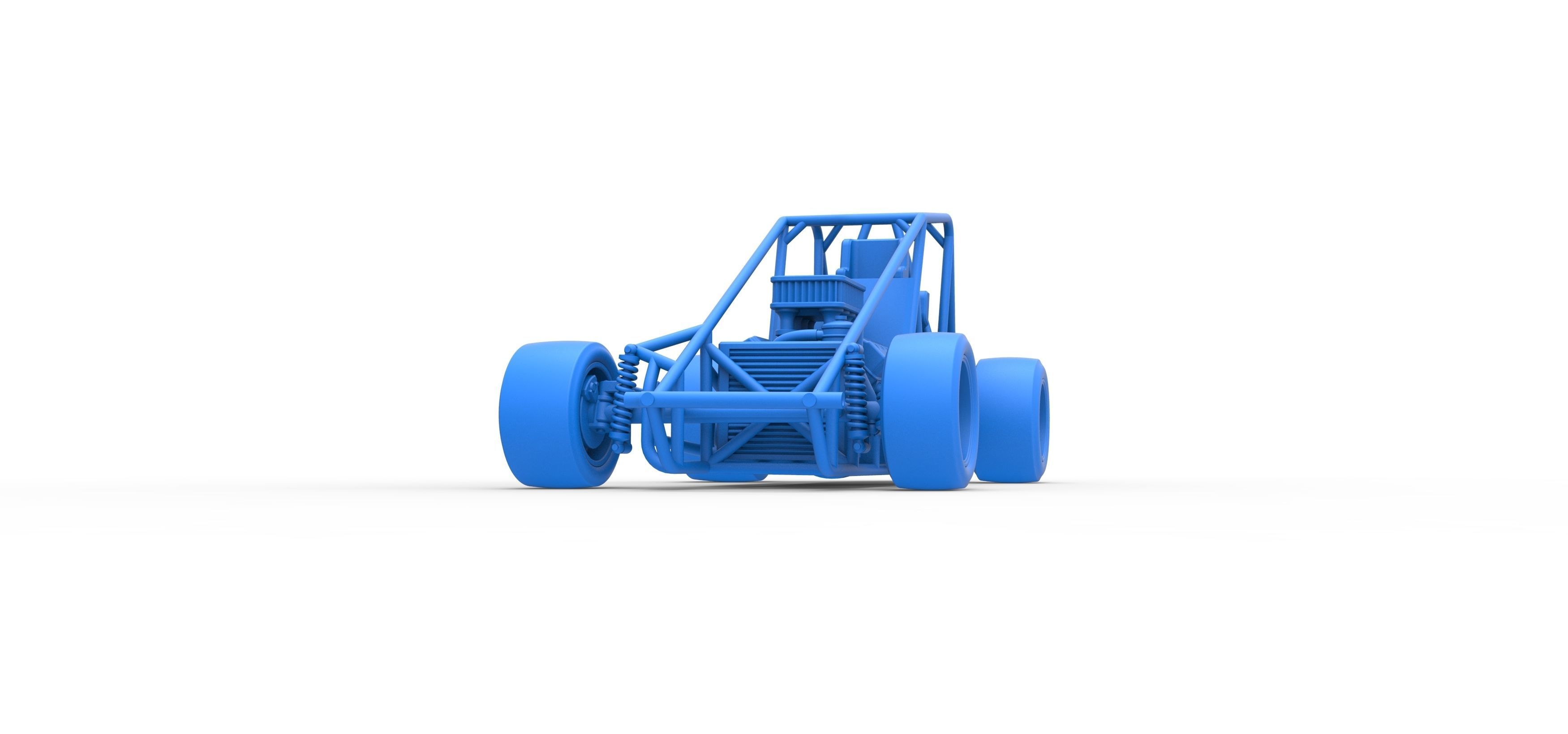 Pavement Sprint car Base Scale 1 to 25 3D print model_33