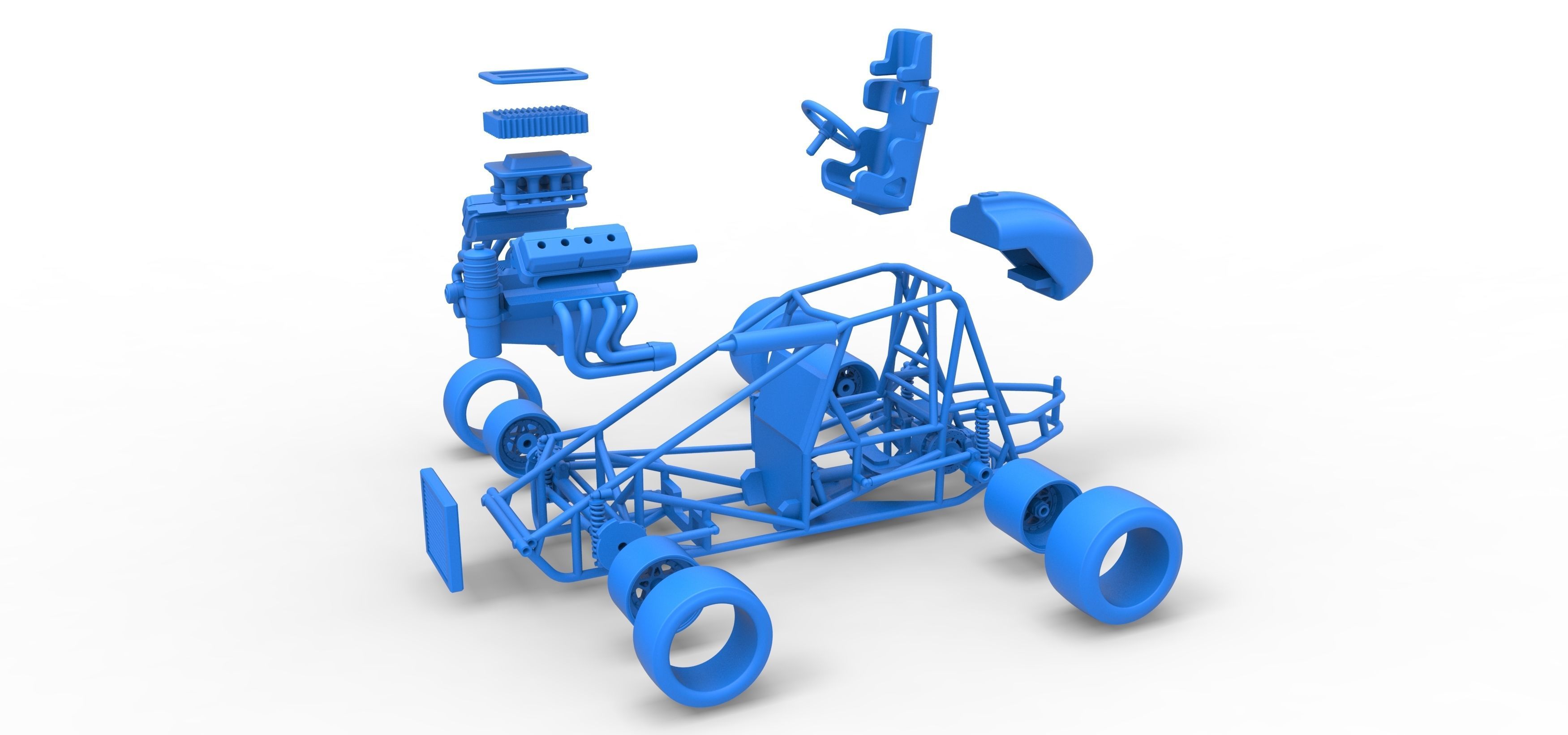 Pavement Sprint car Base Scale 1 to 25 3D print model_55