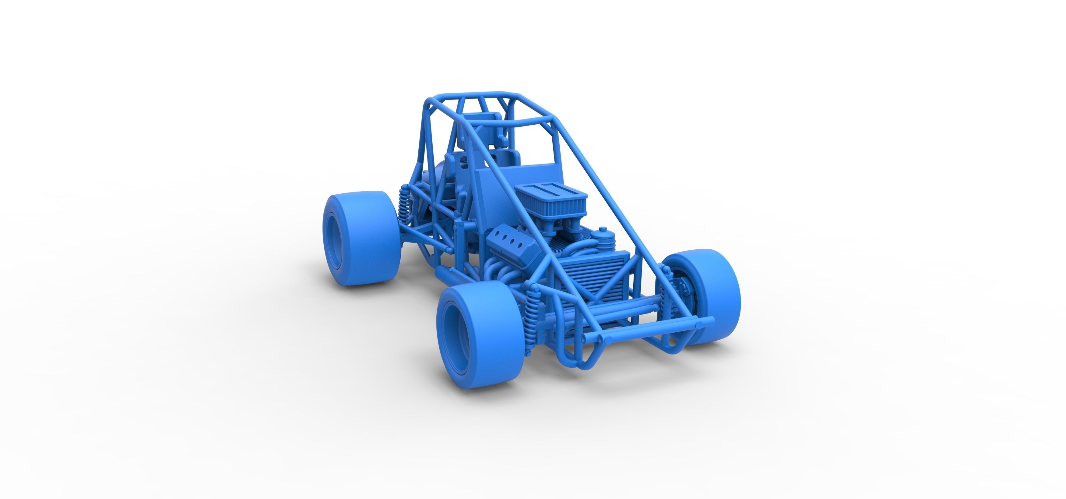 Pavement Sprint car Base Scale 1 to 25 3D print model_53