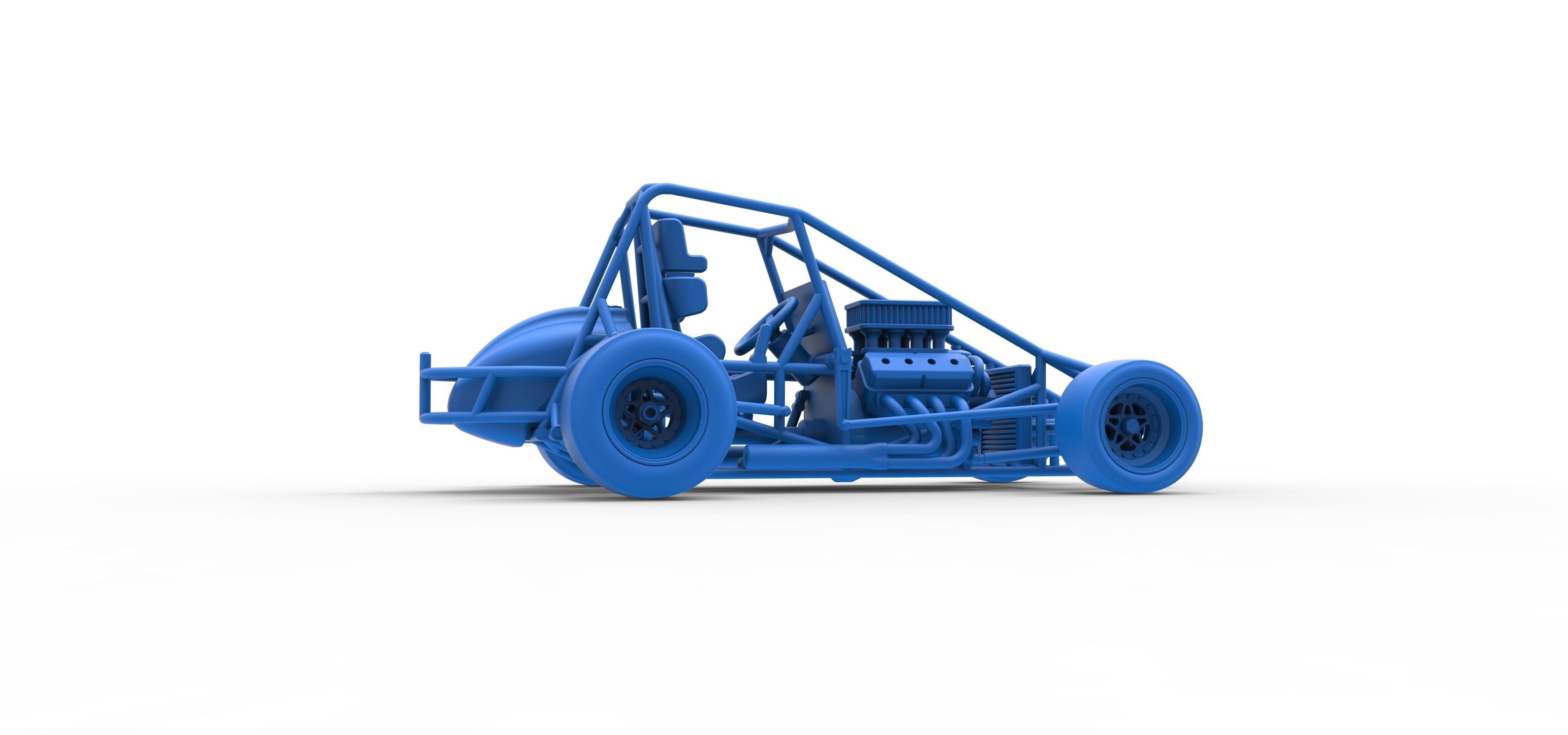 Pavement Sprint car Base Scale 1 to 25 3D print model_48
