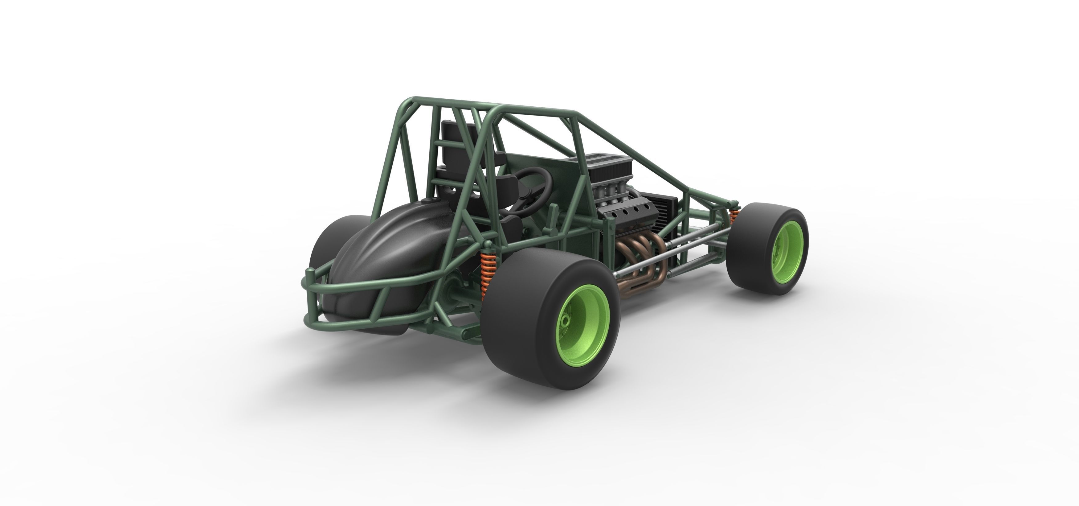 Pavement Sprint car Base Scale 1 to 25 3D print model_18