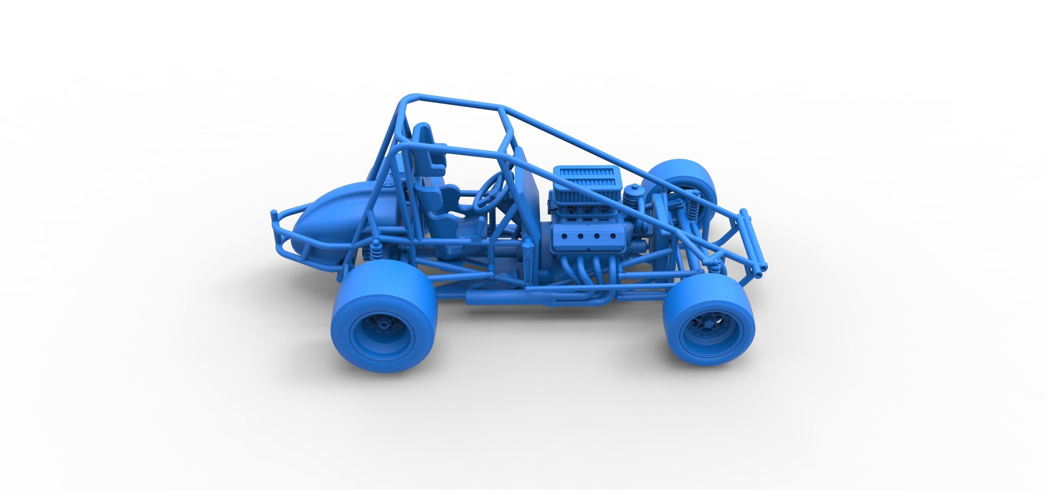 Pavement Sprint car Base Scale 1 to 25 3D print model_50