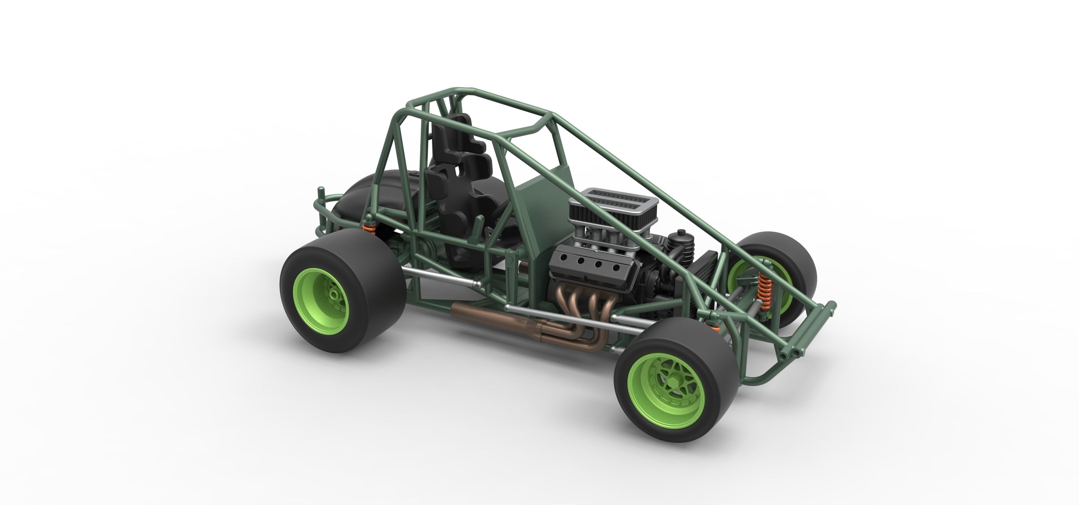 Pavement Sprint car Base Scale 1 to 25 3D print model_24