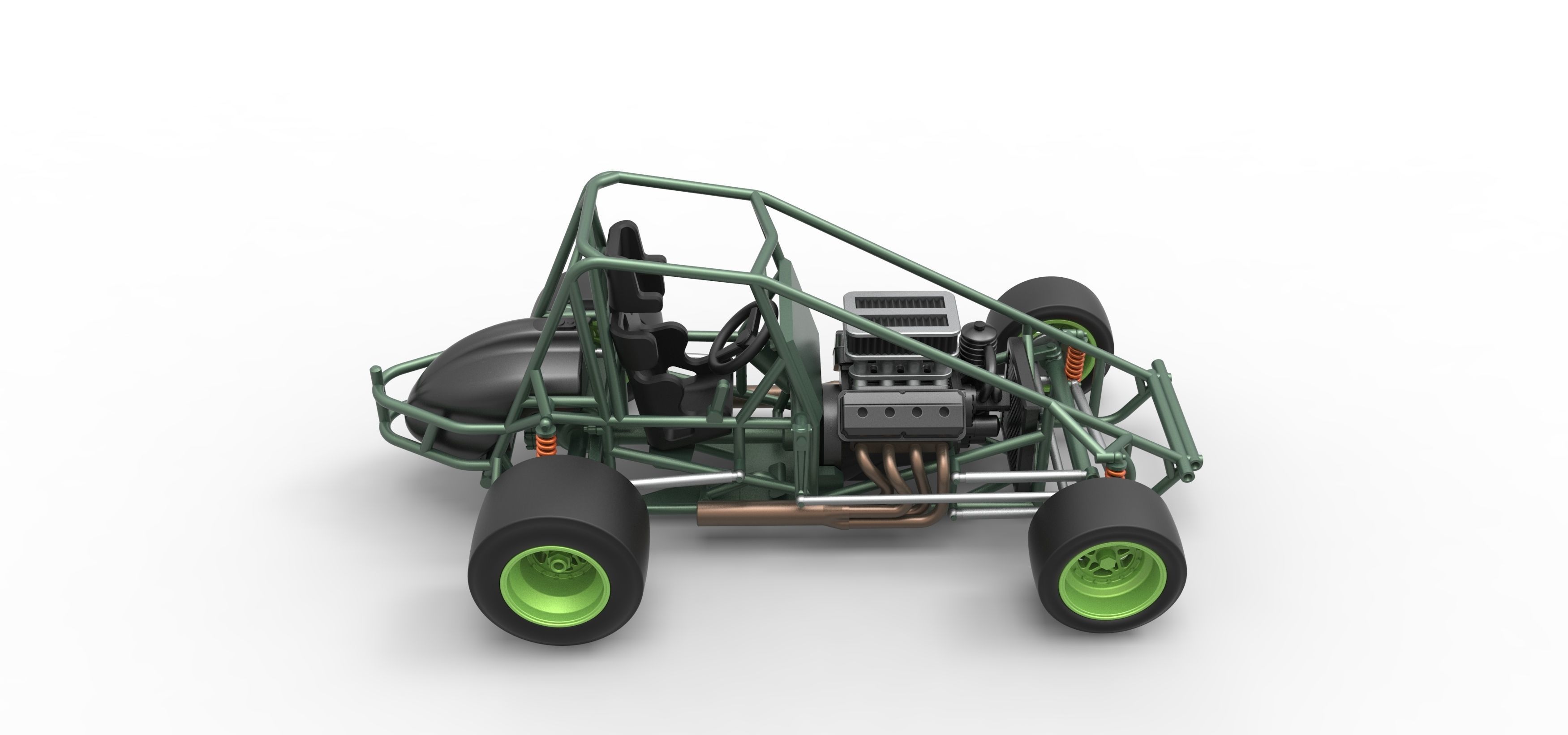 Pavement Sprint car Base Scale 1 to 25 3D print model_23