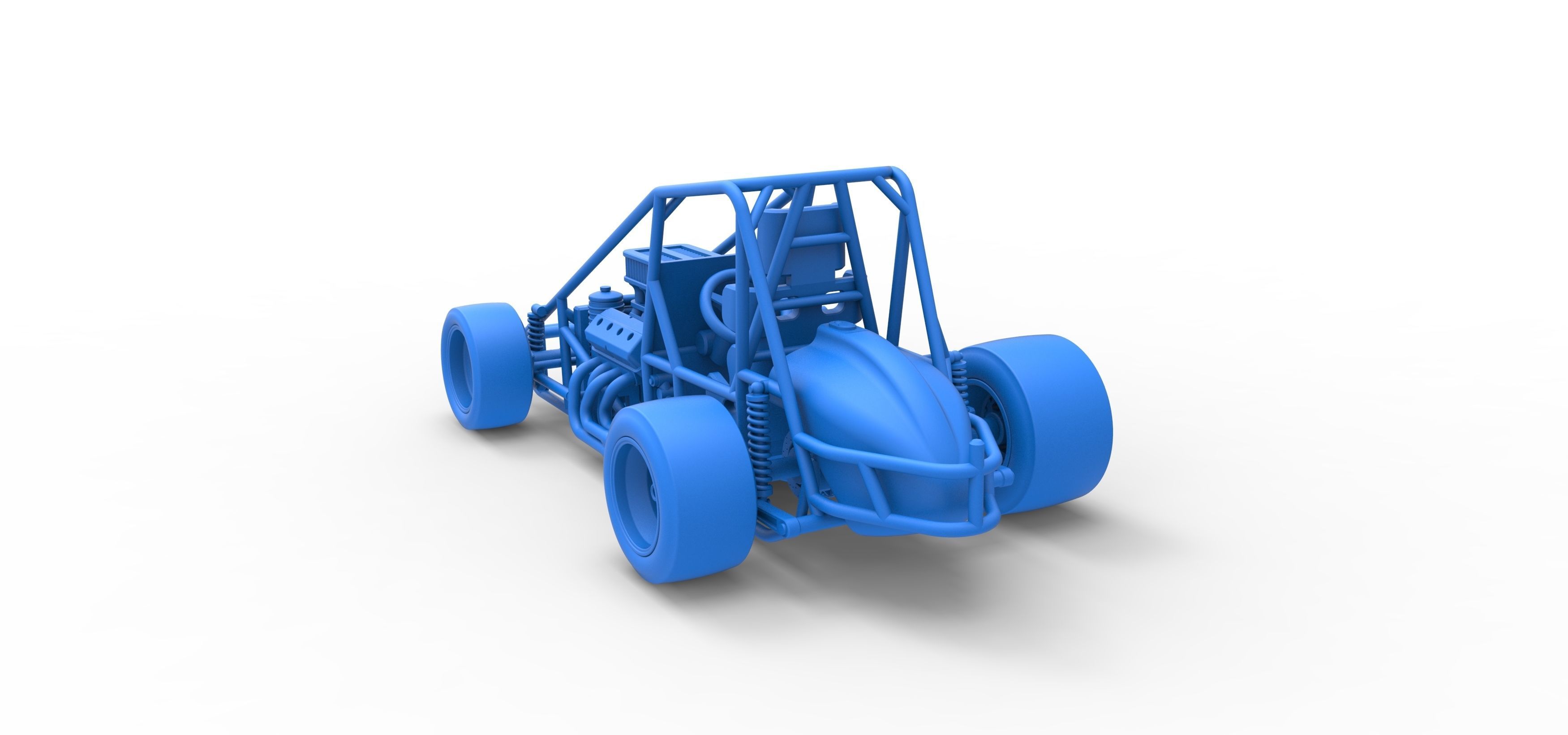 Pavement Sprint car Base Scale 1 to 25 3D print model_41