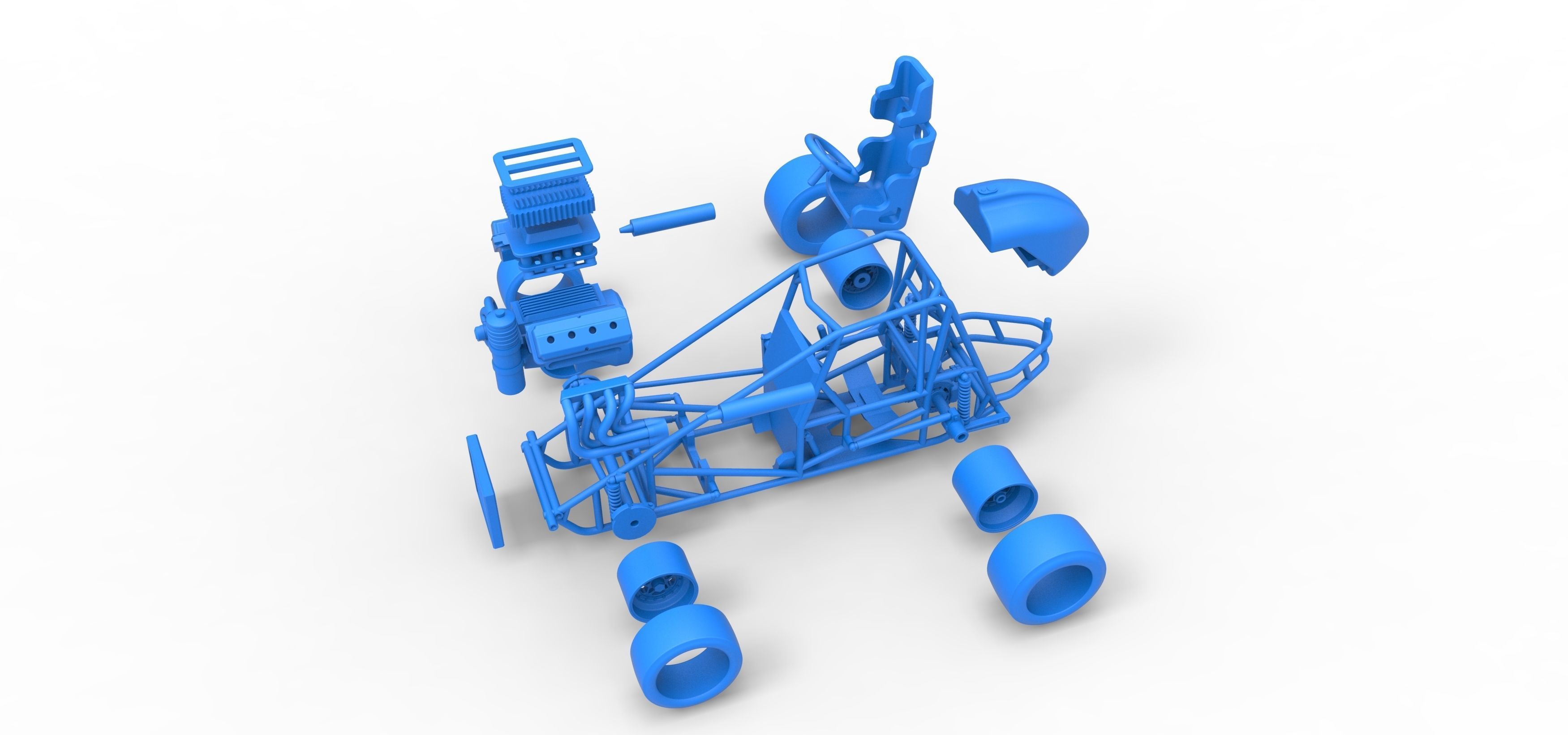 Pavement Sprint car Base Scale 1 to 25 3D print model_56