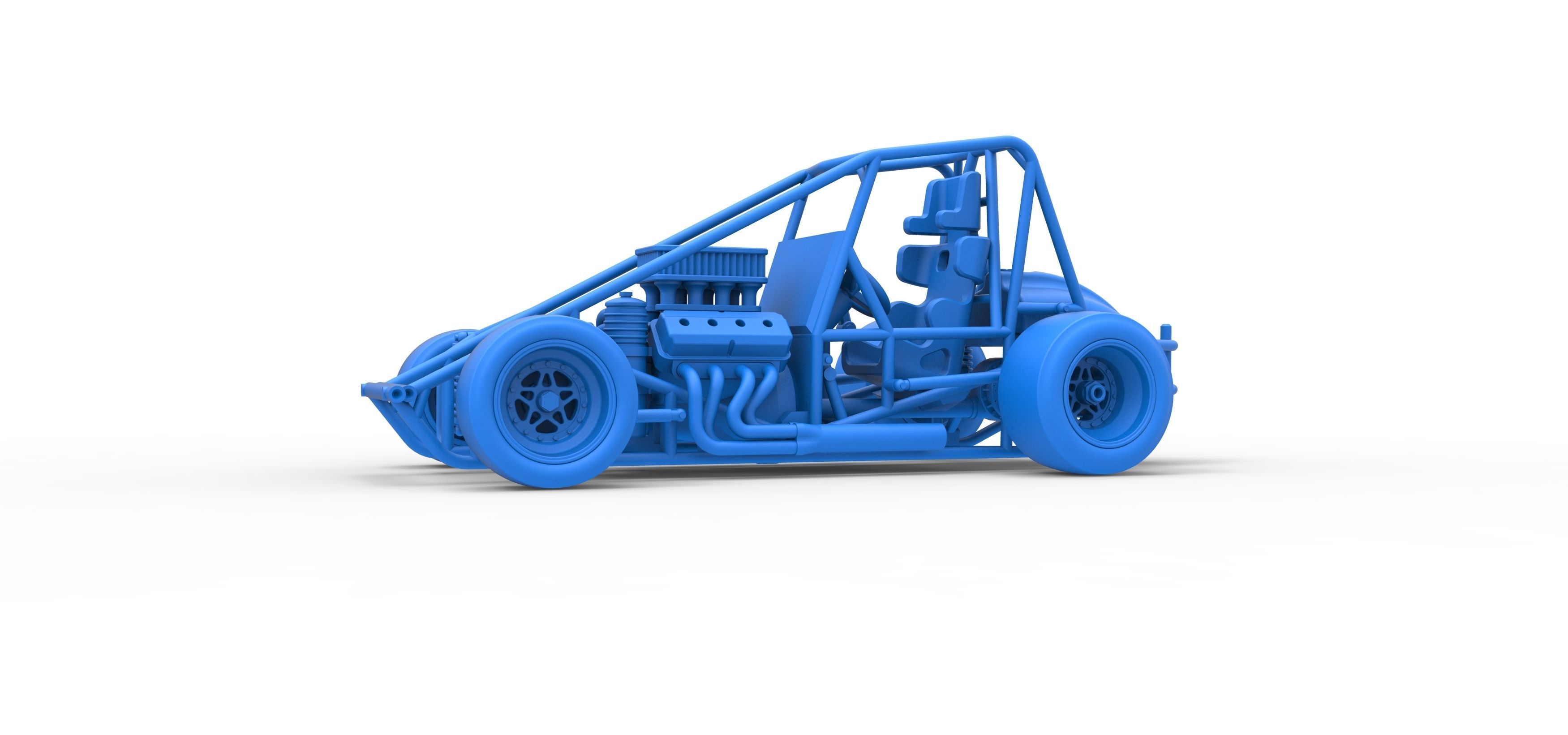 Pavement Sprint car Base Scale 1 to 25 3D print model_29