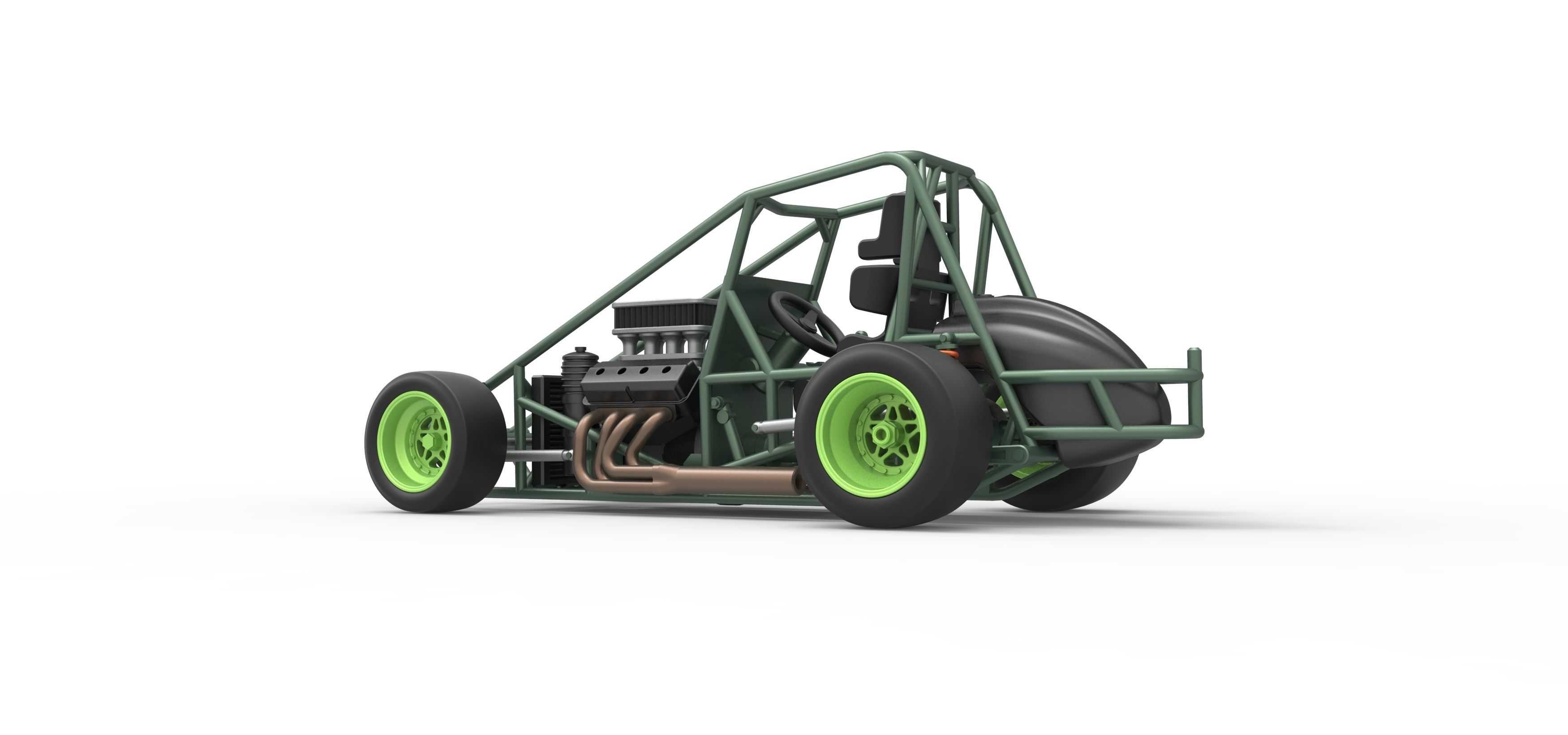 Pavement Sprint car Base Scale 1 to 25 3D print model_13