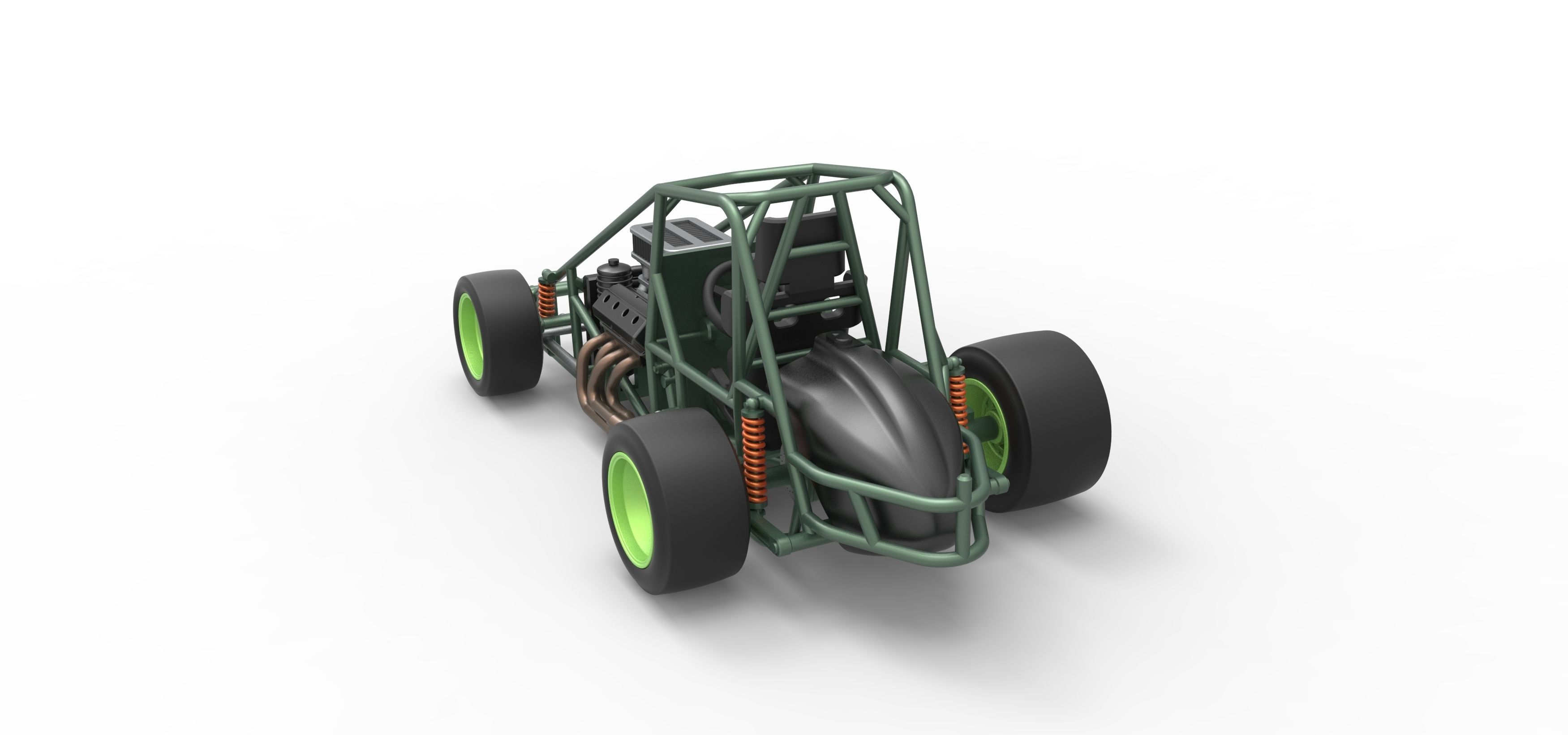 Pavement Sprint car Base Scale 1 to 25 3D print model_14