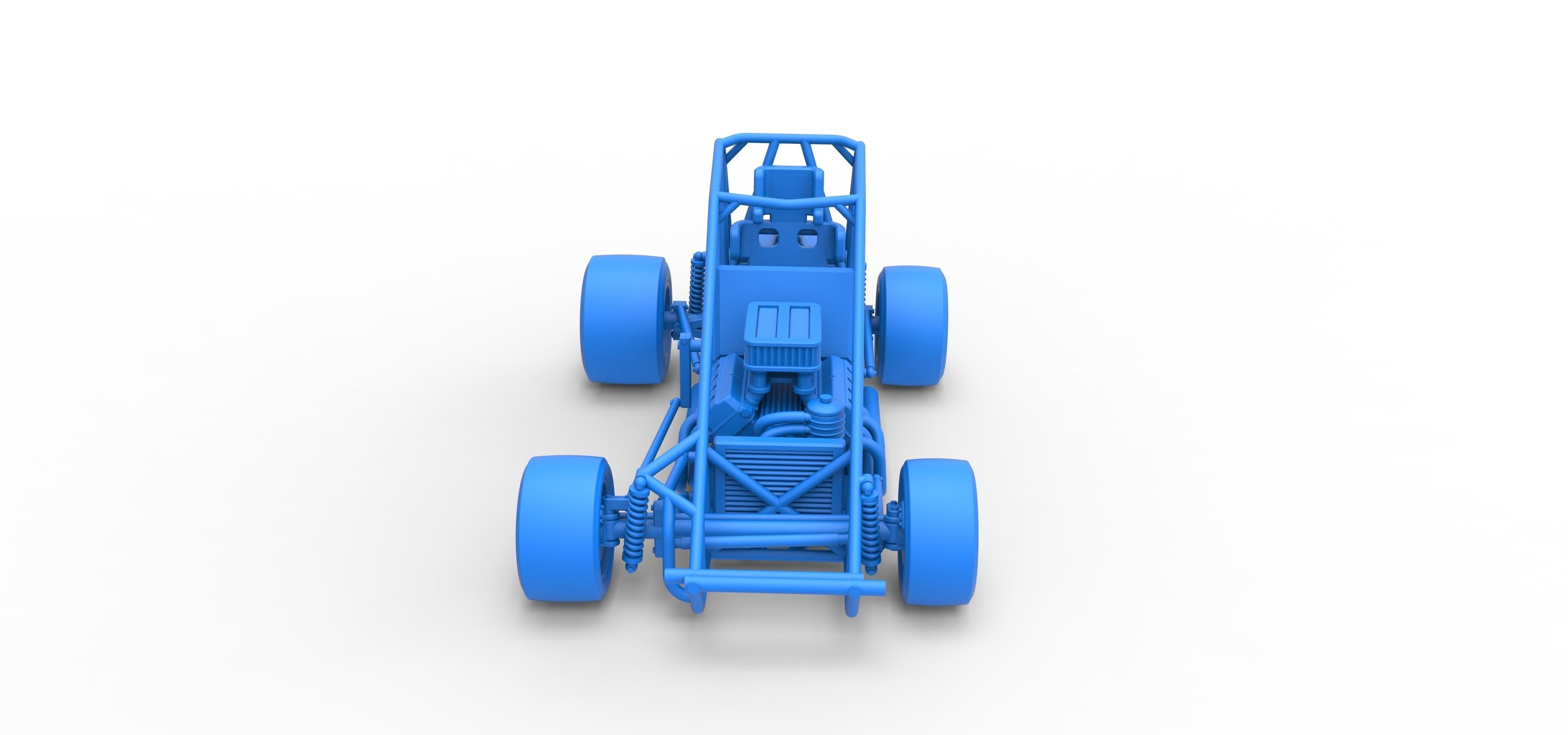 Pavement Sprint car Base Scale 1 to 25 3D print model_35
