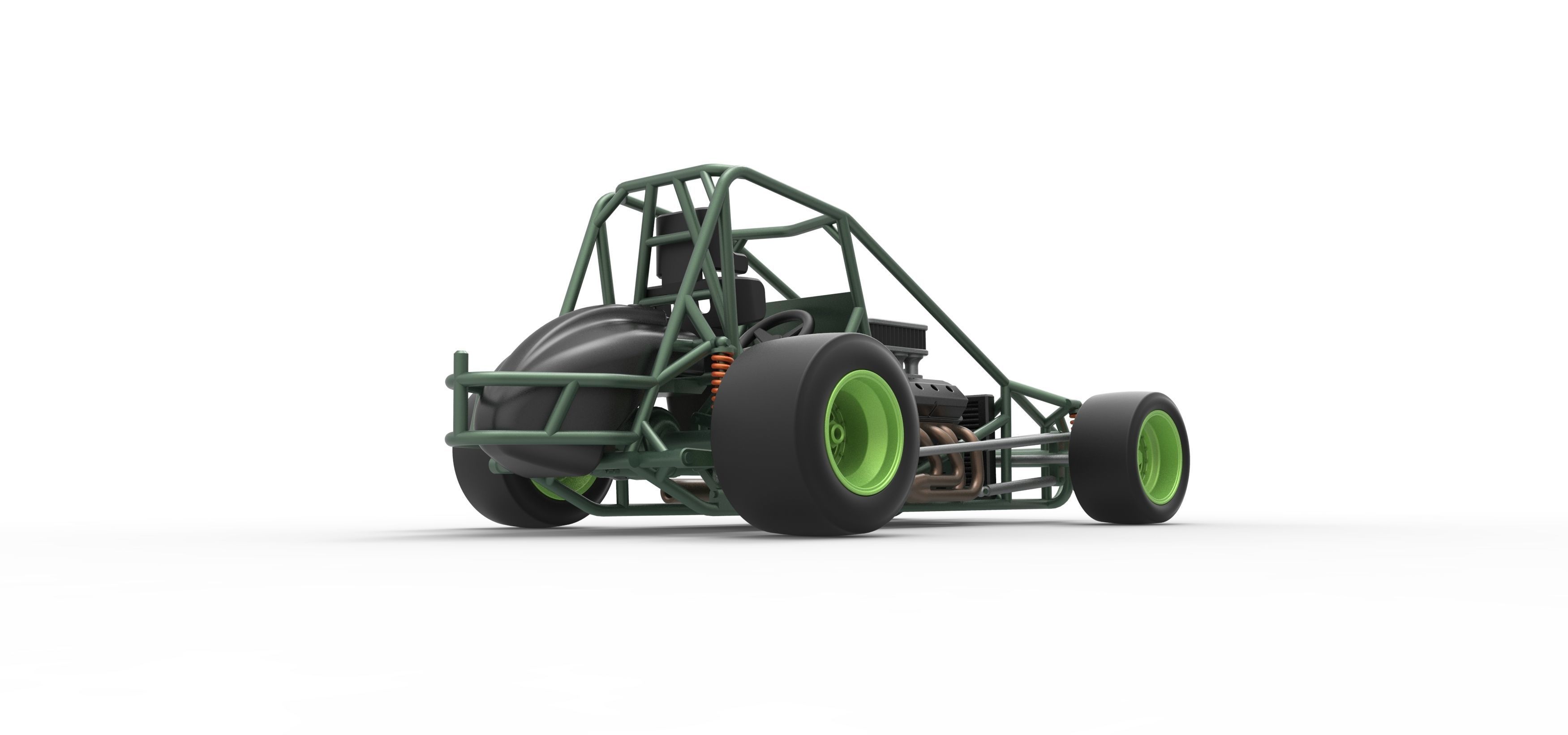 Pavement Sprint car Base Scale 1 to 25 3D print model_19