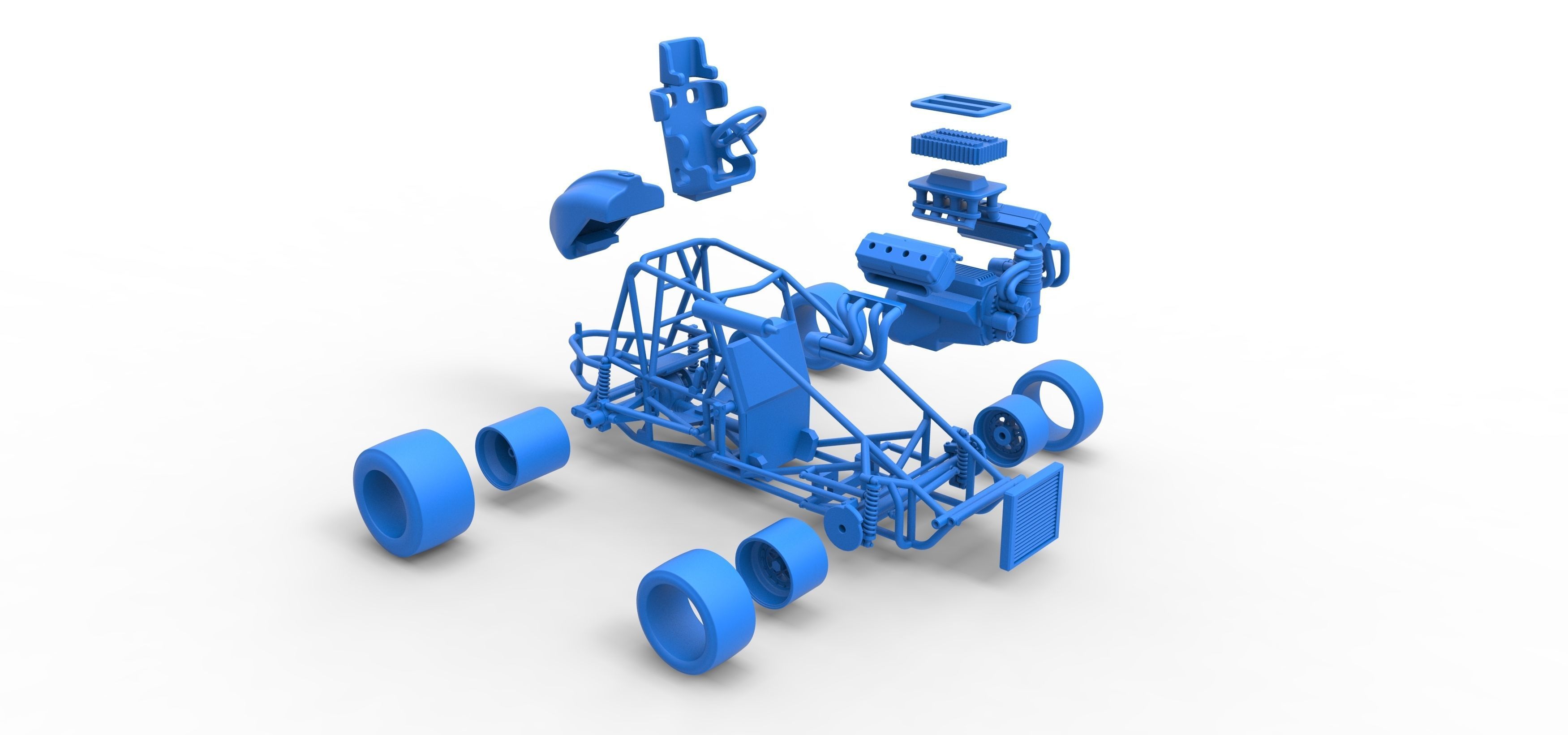 Pavement Sprint car Base Scale 1 to 25 3D print model_65