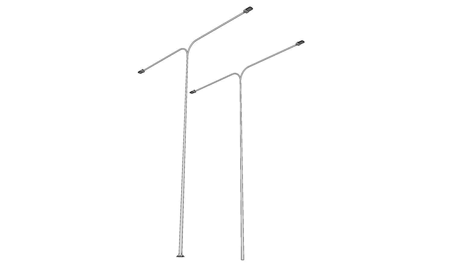 Light Pole - Lamp Post 15 3D model_1