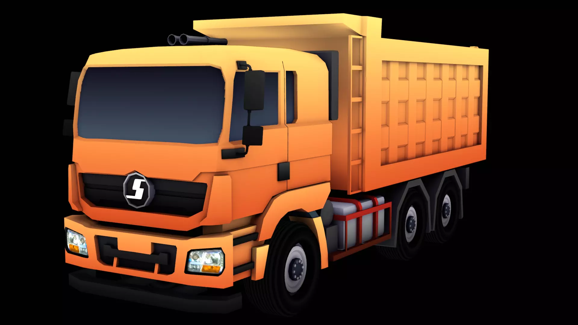 Low poly Dump Truck Low-poly 3D model