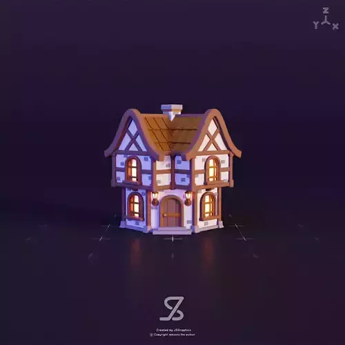 Stylized Medieval House